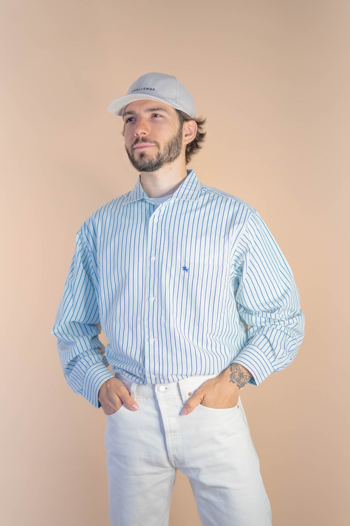 Chemise à Rayures Homme 630 - BLEU - XL - amifrip - Friperie en ligne et vêtements vintage