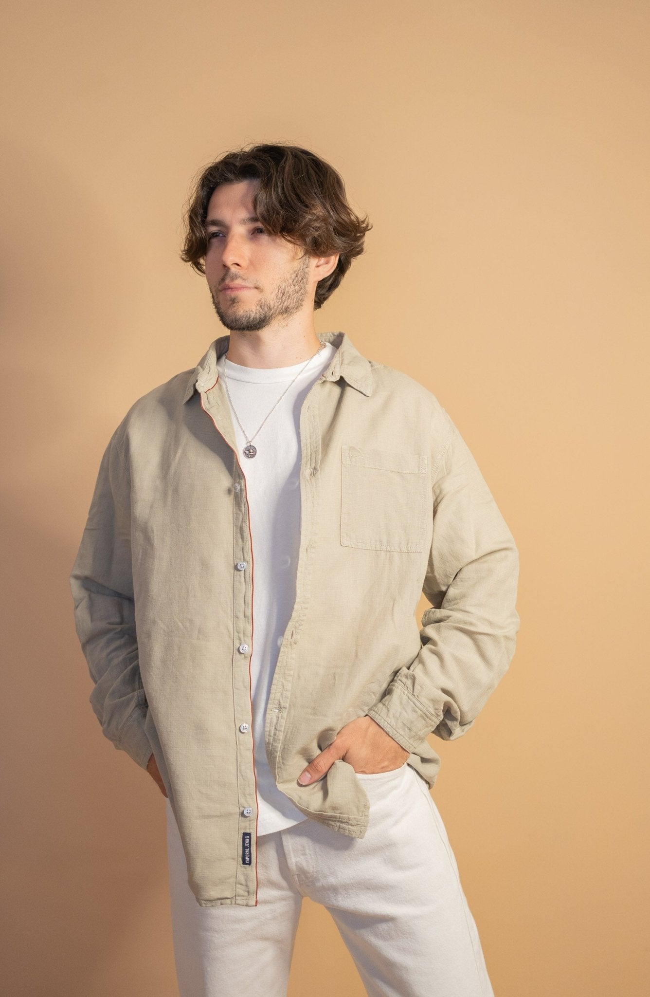 Chemise Beige Kaporal Homme 1068 - BEIGE - XL - amifrip - Friperie en ligne et vêtements vintage