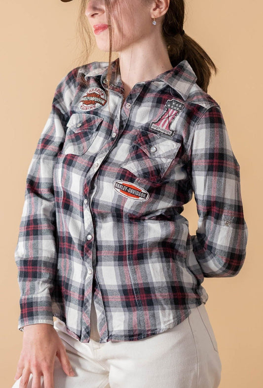 Chemise Harley Davidson Femme 674 - ROUGE - S - amifrip - Friperie en ligne et vêtements vintage