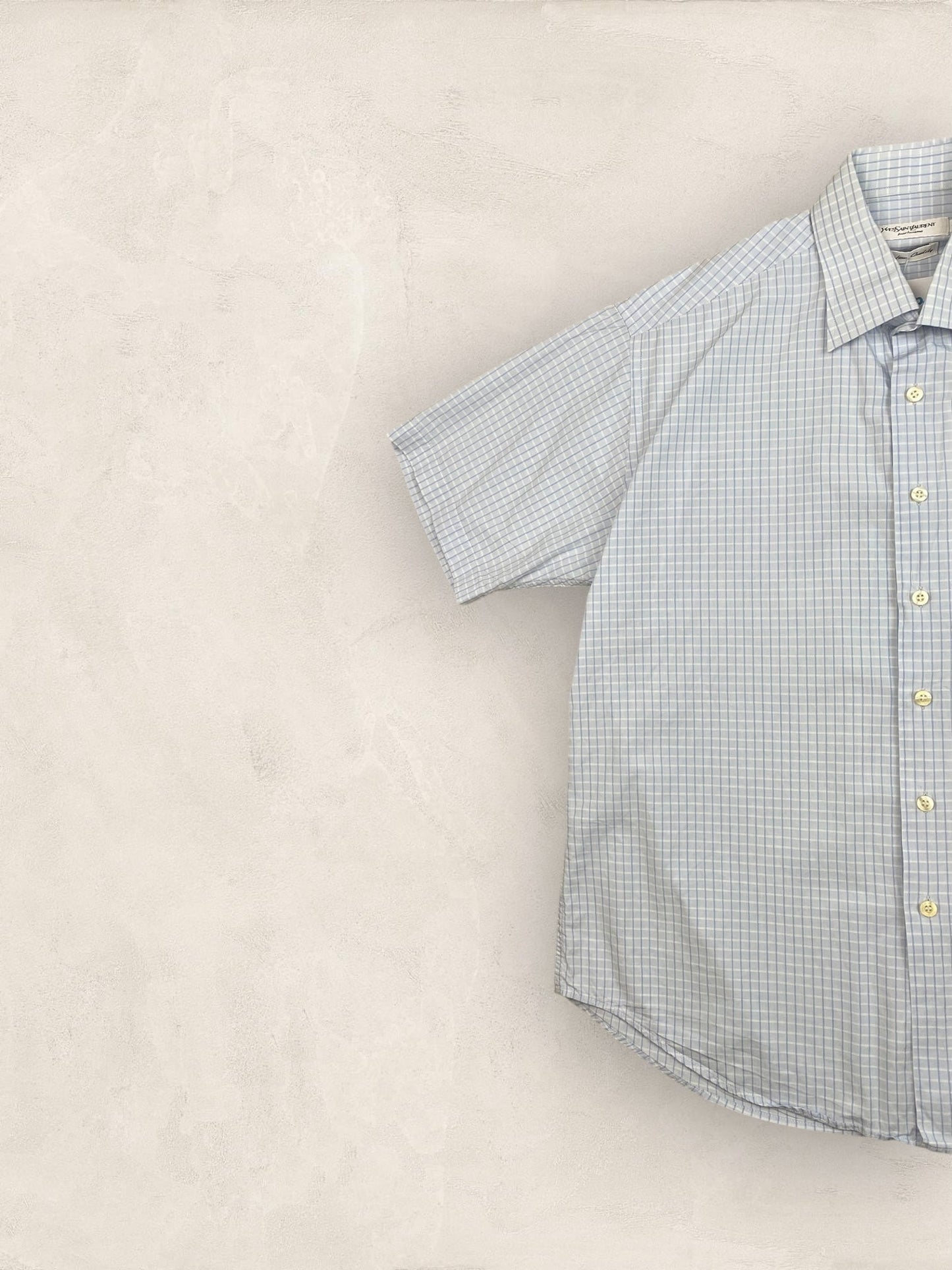 Chemise Homme Vintage Yves Saint - Laurent Bleu L Ref:3012 - Bleu - L - amifrip