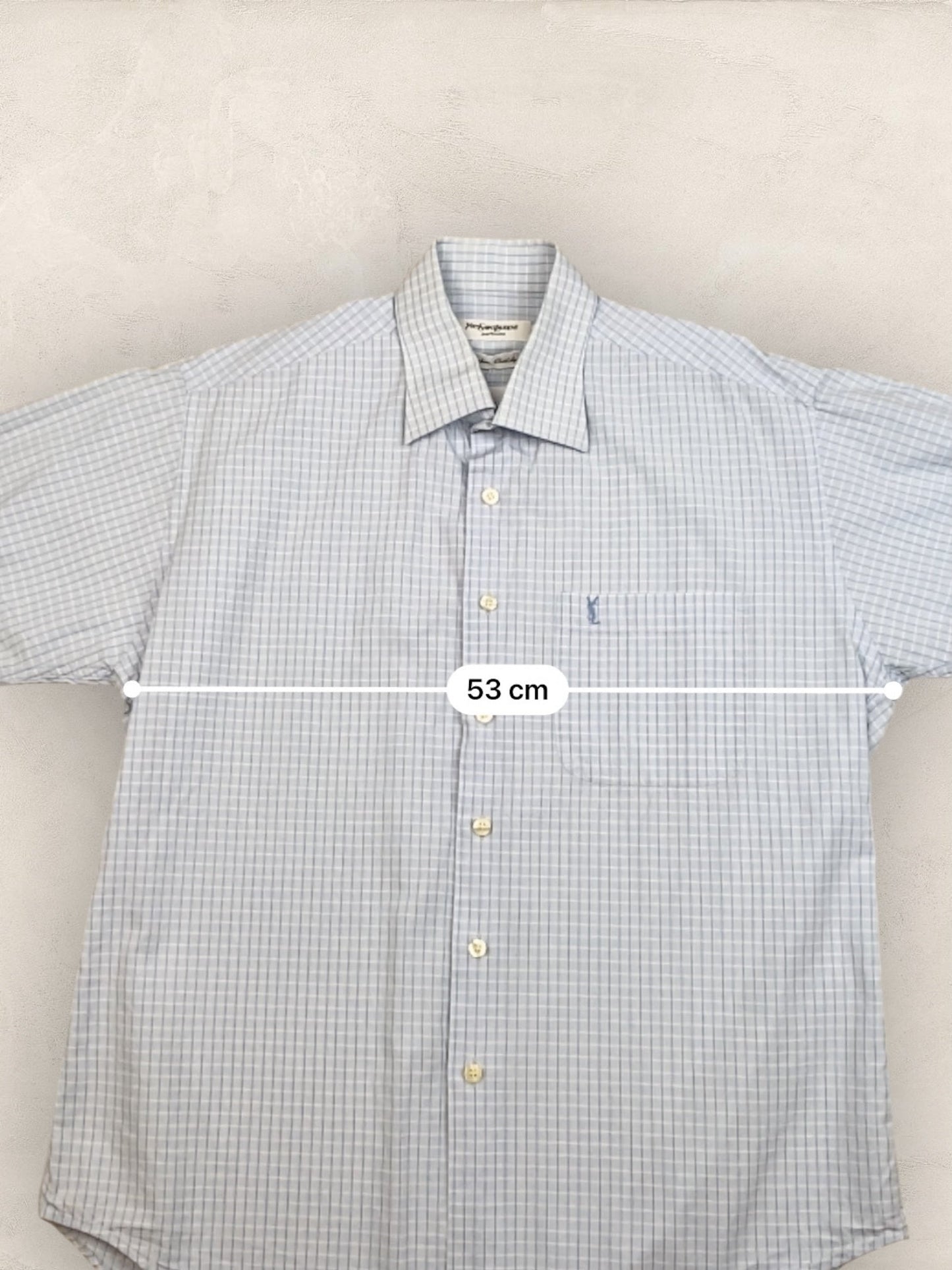 Chemise Homme Vintage Yves Saint - Laurent Bleu L Ref:3012 - Bleu - L - amifrip