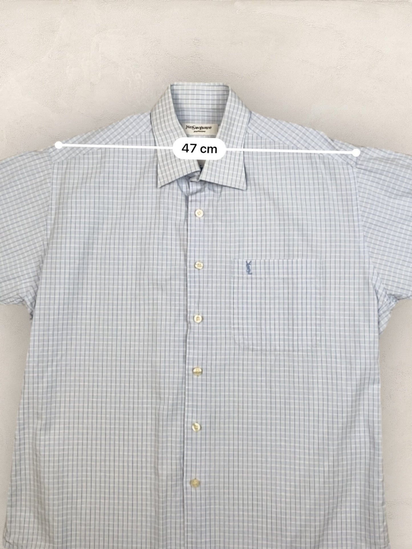 Chemise Homme Vintage Yves Saint - Laurent Bleu L Ref:3012 - Bleu - L - amifrip