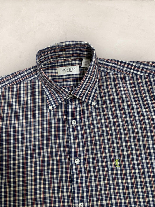 Chemise Homme Yves Saint - Laurent Bleu M Ref:2917 - Bleu - M - amifrip - Friperie en ligne et vêtements vintage