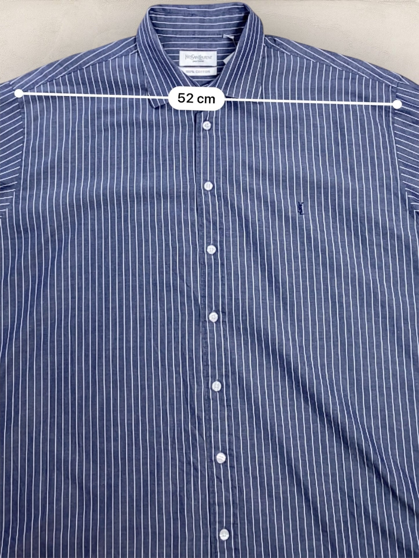 Chemise Homme Yves Saint - Laurent Bleu XXL Ref:2924 - Bleu - XXL - amifrip - Friperie en ligne et vêtements vintage