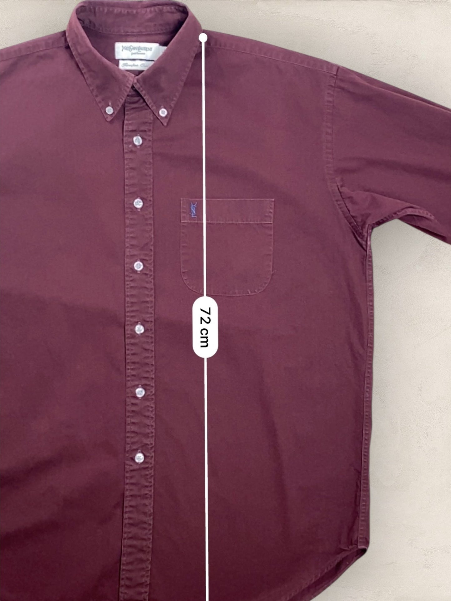 Chemise Homme Yves Saint - Laurent Bordeaux L Ref:2920 - Bordeaux - L - amifrip - Friperie en ligne et vêtements vintage
