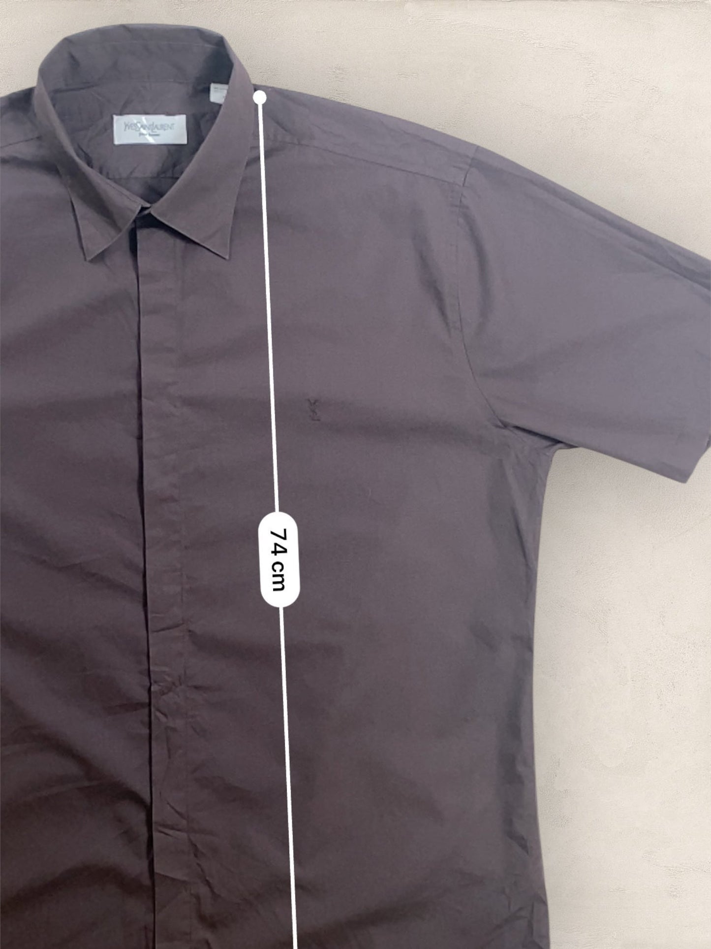 Chemise Homme Yves Saint - Laurent Marron XL Ref:2925 - Marron - XL - amifrip - Friperie en ligne et vêtements vintage