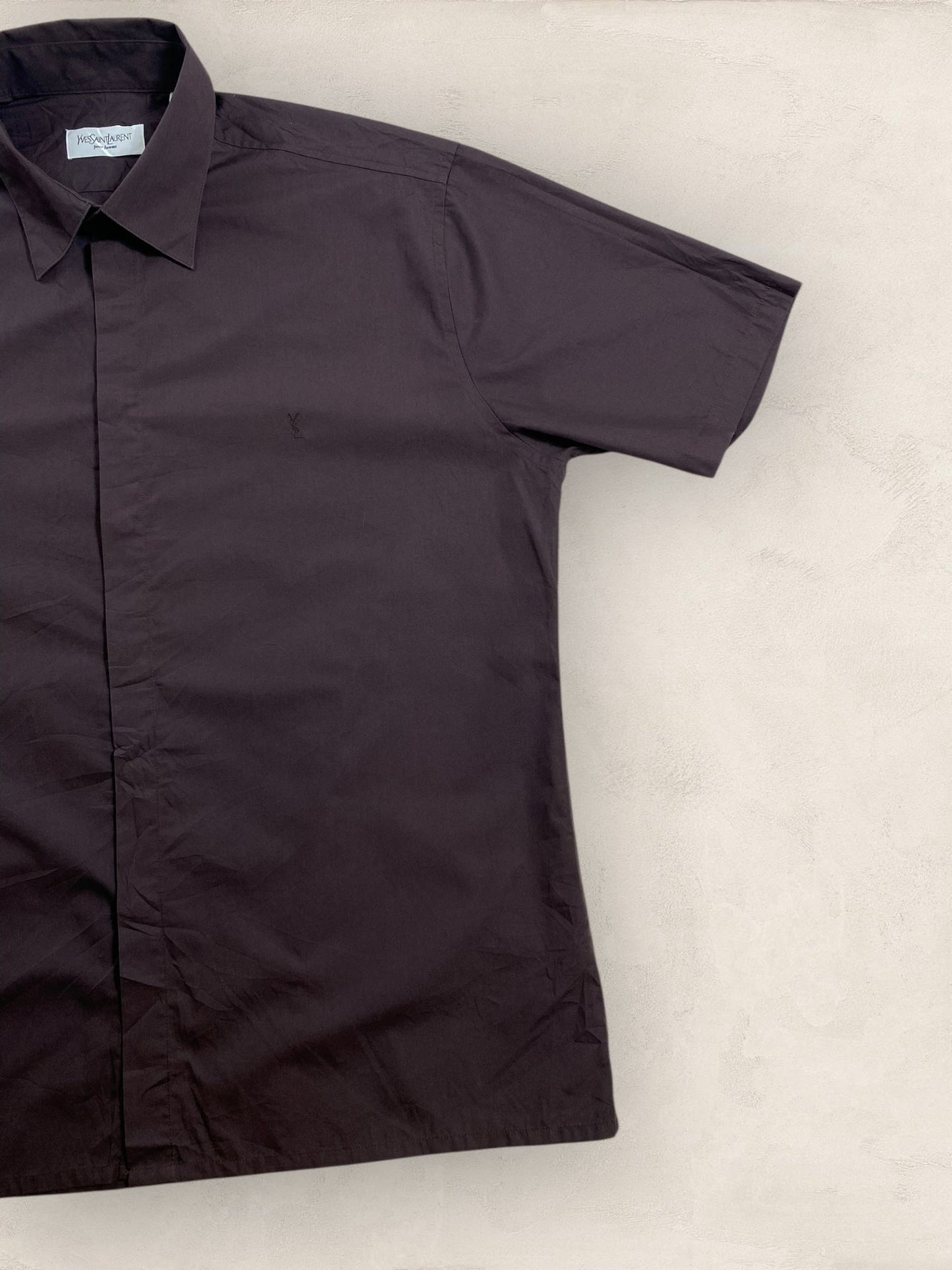 Chemise Homme Yves Saint - Laurent Marron XL Ref:2925 - Marron - XL - amifrip - Friperie en ligne et vêtements vintage