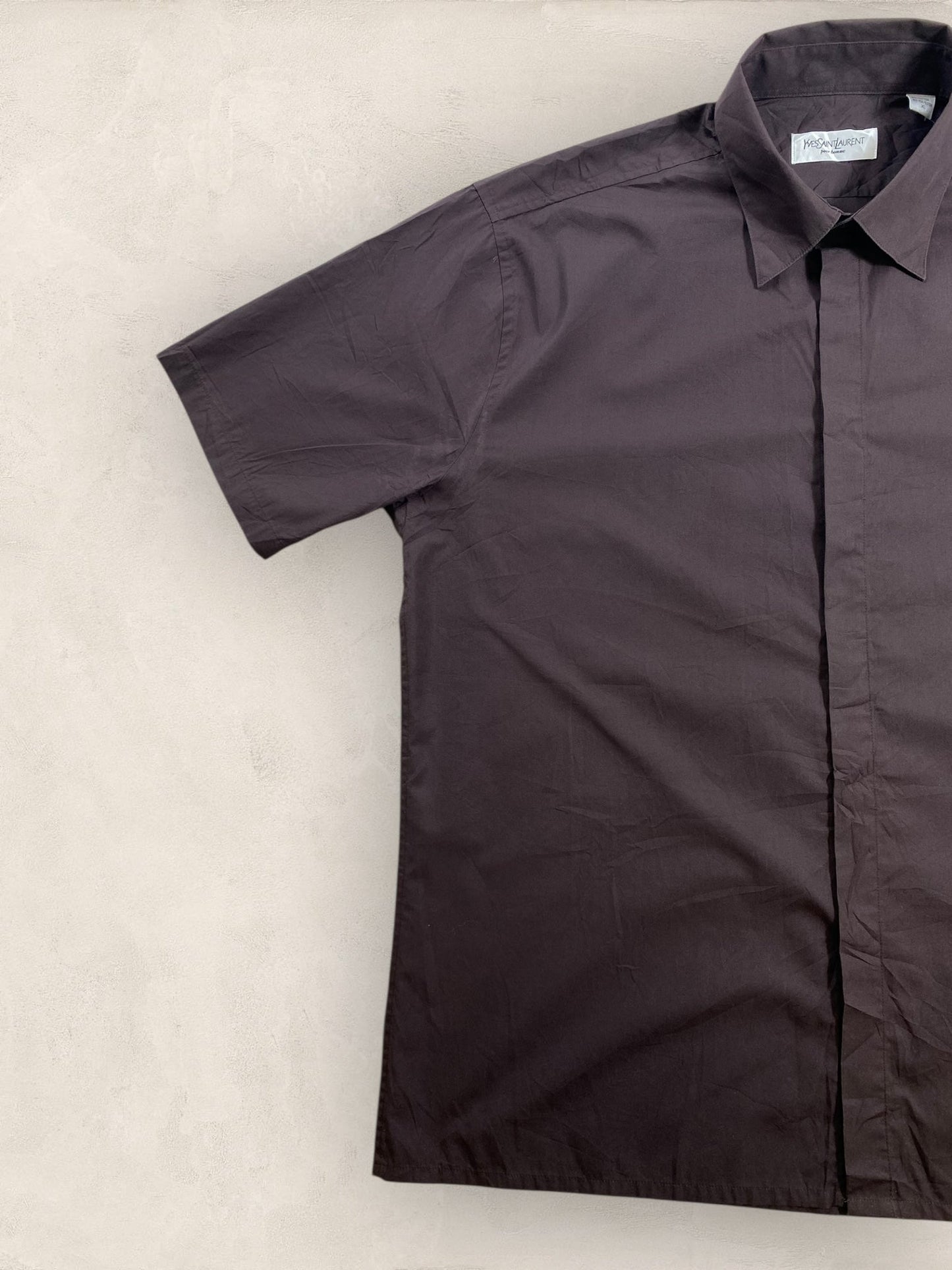 Chemise Homme Yves Saint - Laurent Marron XL Ref:2925 - Marron - XL - amifrip - Friperie en ligne et vêtements vintage