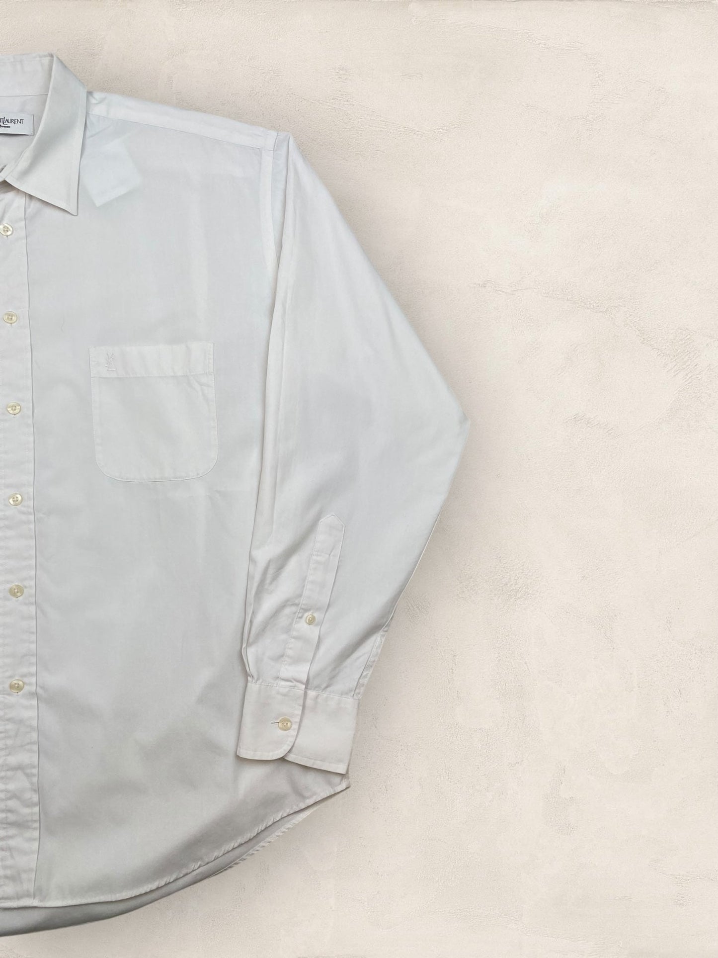 Chemise Homme Yves Saint - Laurent Vintage Blanc L Ref:2937 - Blanc - L - amifrip