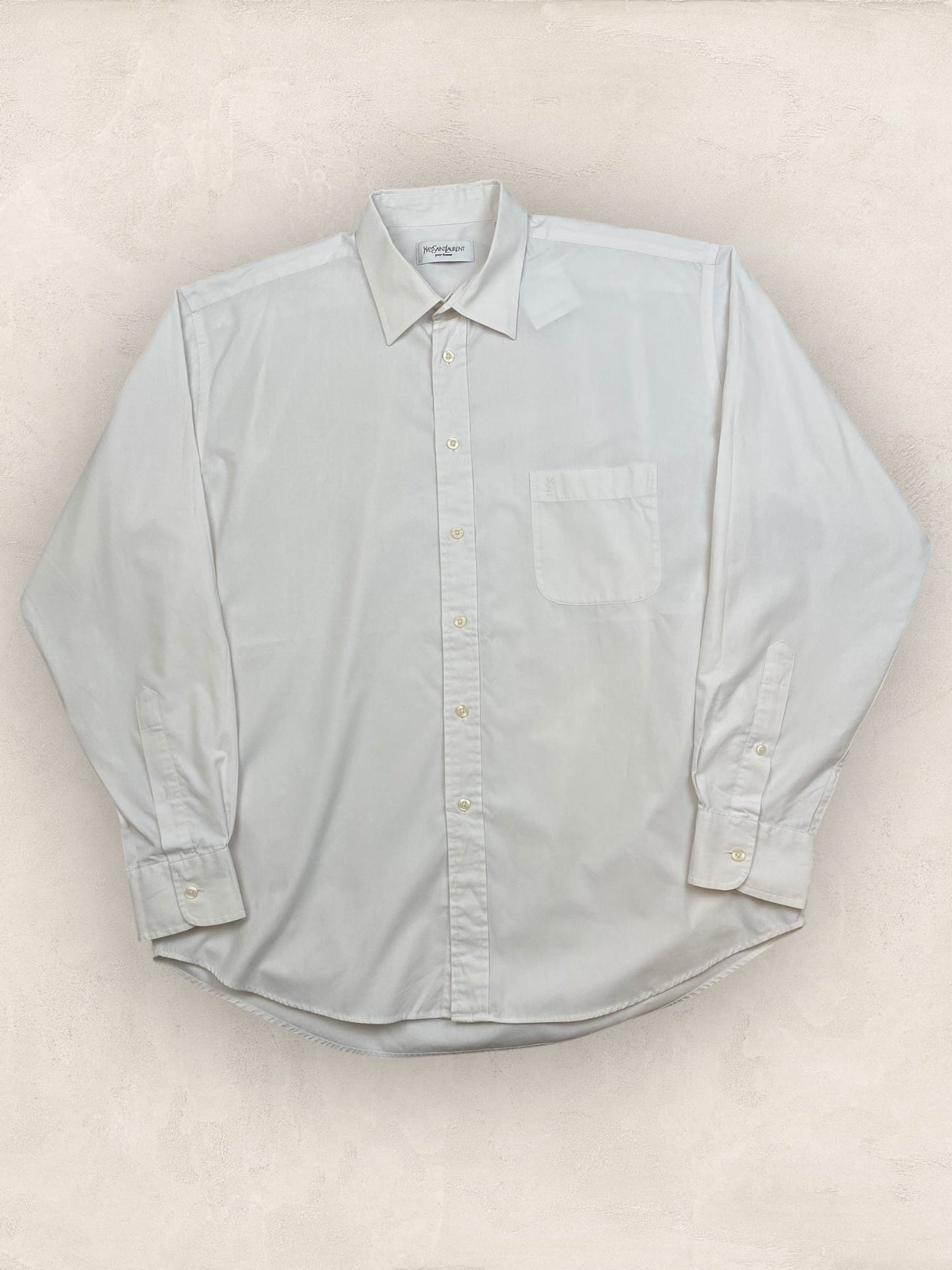 Chemise Homme Yves Saint - Laurent Vintage Blanc L Ref:2937 - Blanc - L - amifrip