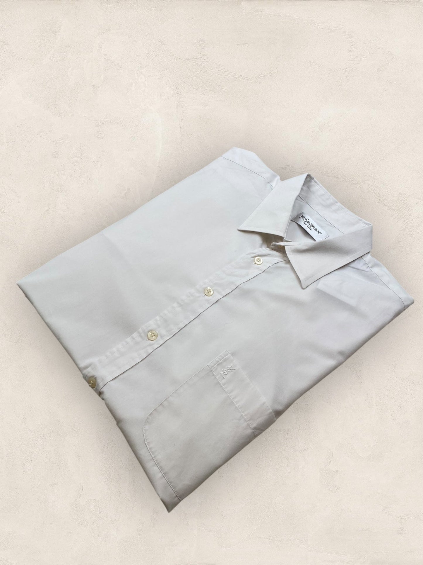 Chemise Homme Yves Saint - Laurent Vintage Blanc L Ref:2937 - Blanc - L - amifrip