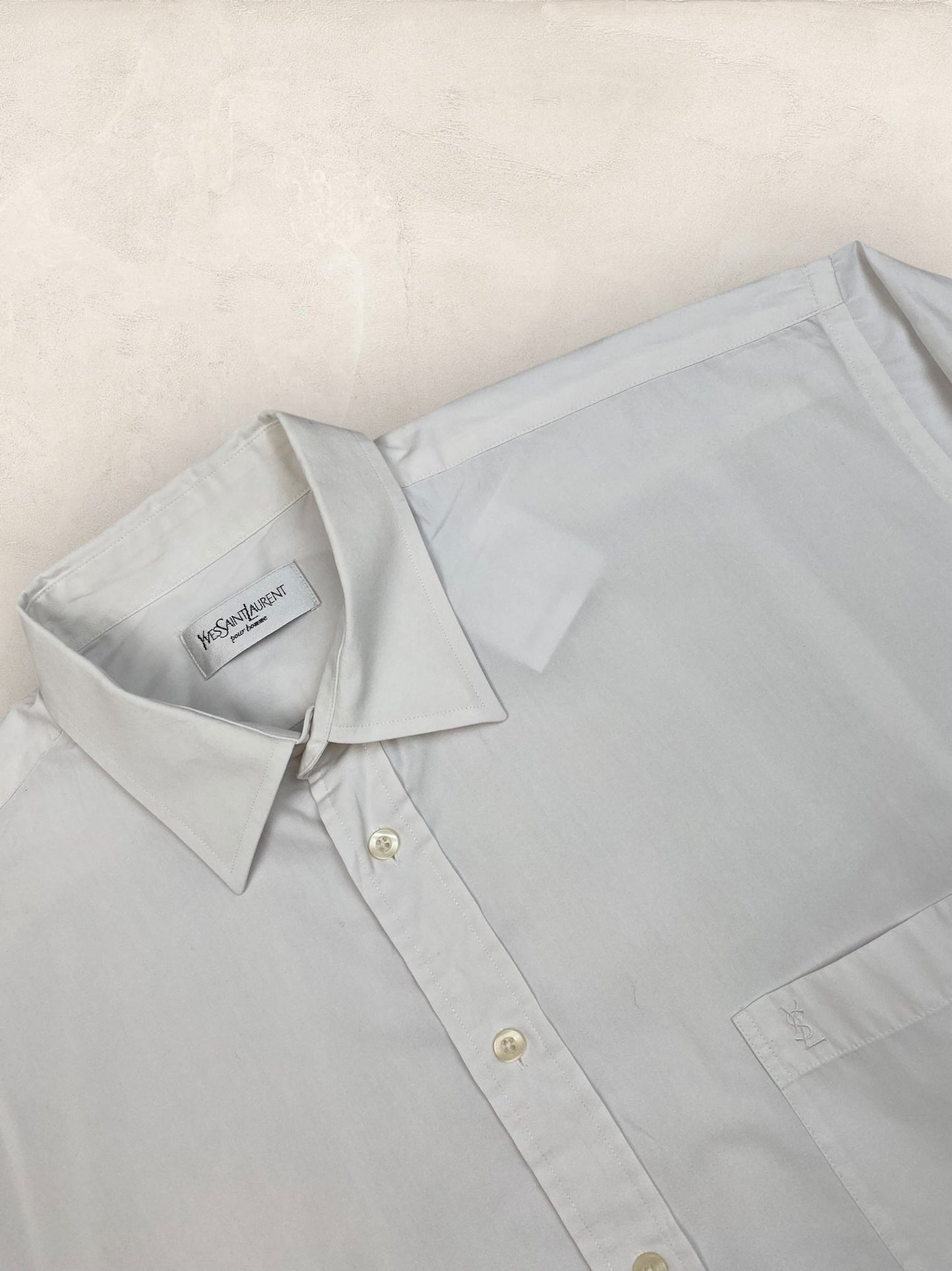 Chemise Homme Yves Saint - Laurent Vintage Blanc L Ref:2937 - Blanc - L - amifrip