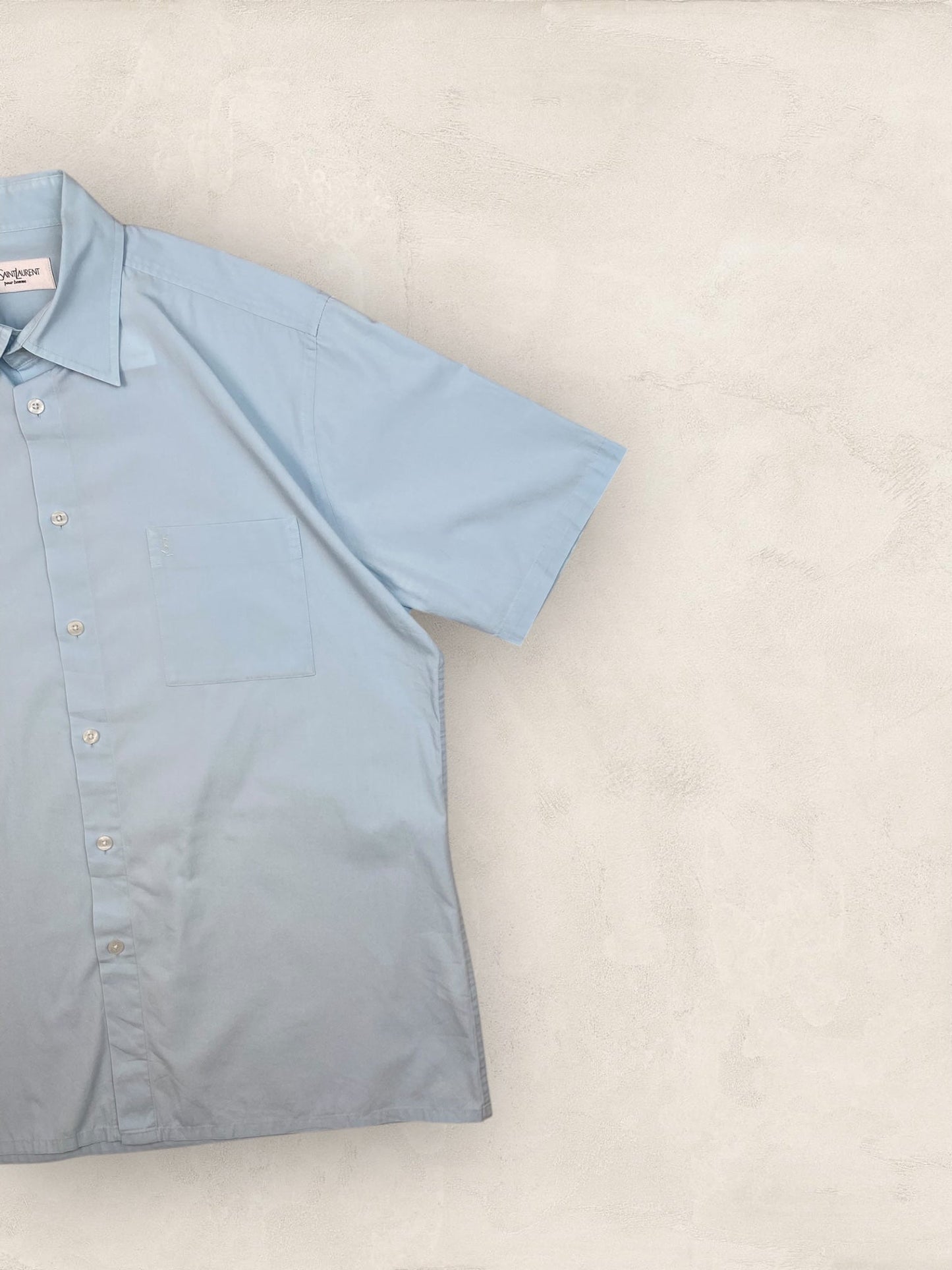 Chemise Homme Yves Saint - Laurent Vintage Bleu L Ref:2951 - Bleu - L - amifrip