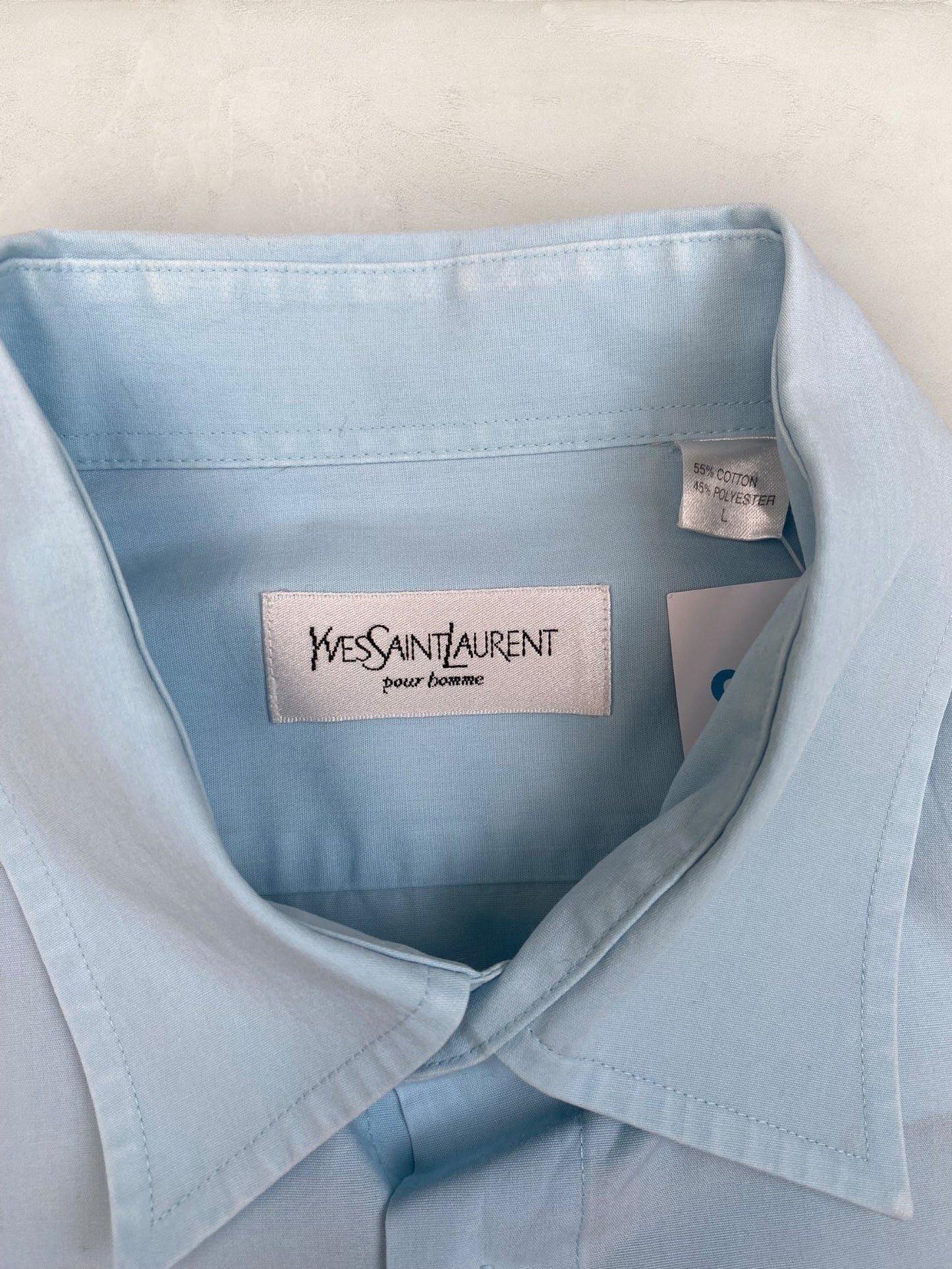 Chemise Homme Yves Saint - Laurent Vintage Bleu L Ref:2951 - Bleu - L - amifrip