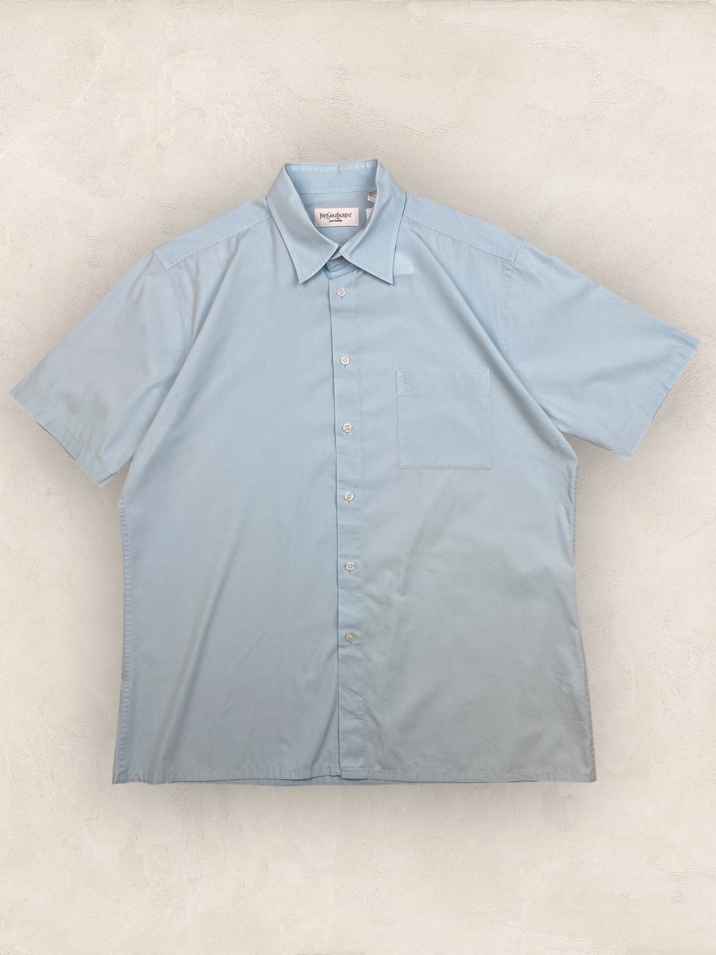 Chemise Homme Yves Saint - Laurent Vintage Bleu L Ref:2951 - Bleu - L - amifrip