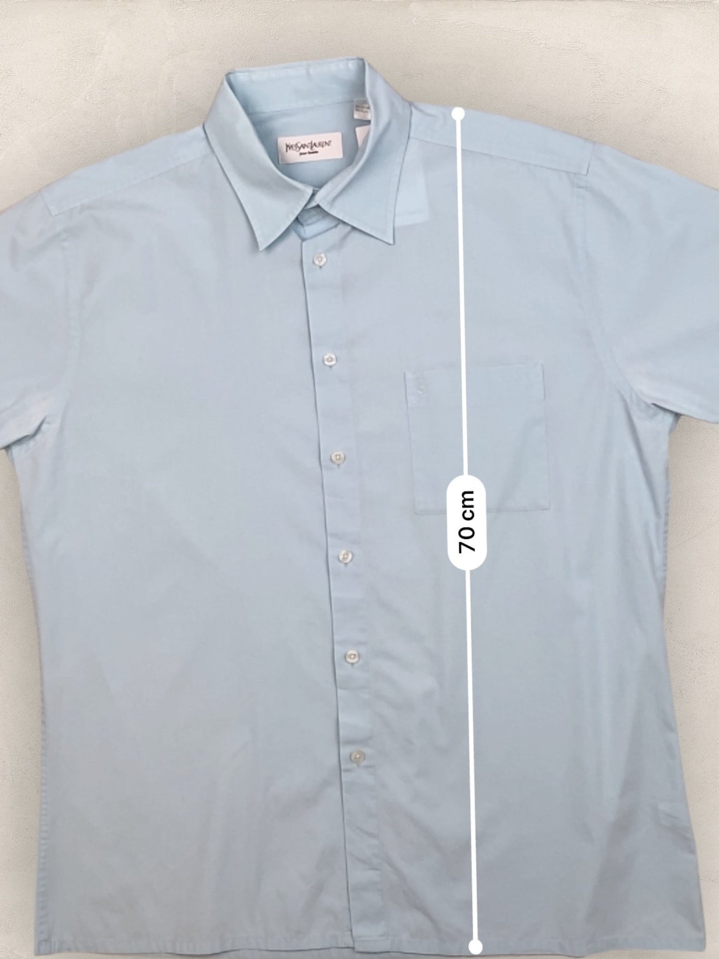 Chemise Homme Yves Saint - Laurent Vintage Bleu L Ref:2951 - Bleu - L - amifrip