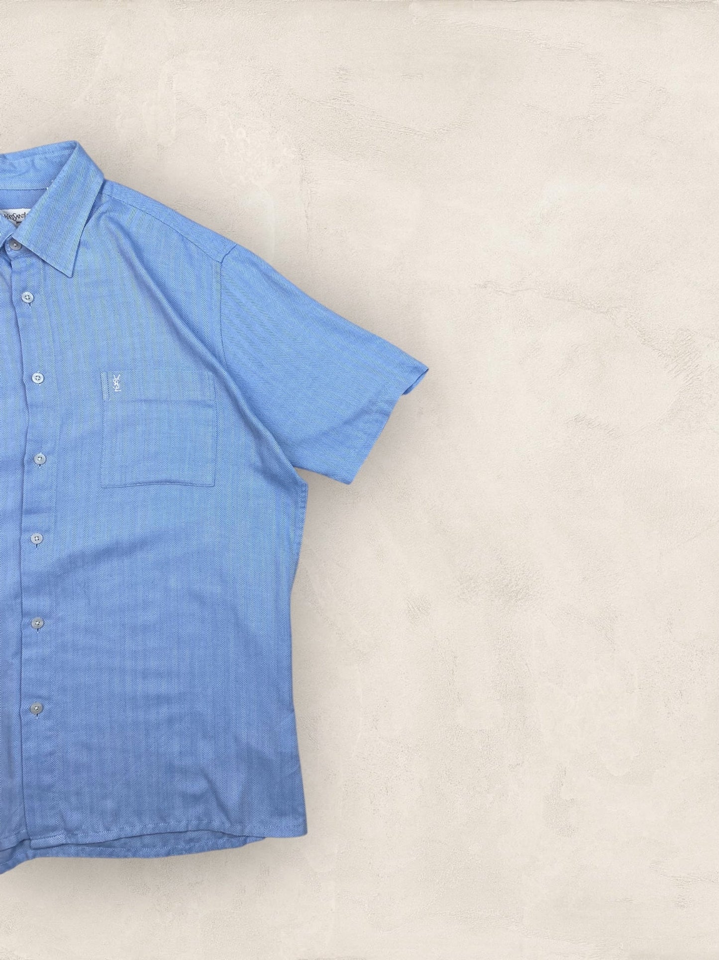 Chemise Homme Yves Saint - Laurent Vintage Bleu L Ref:2952 - Bleu - L - amifrip