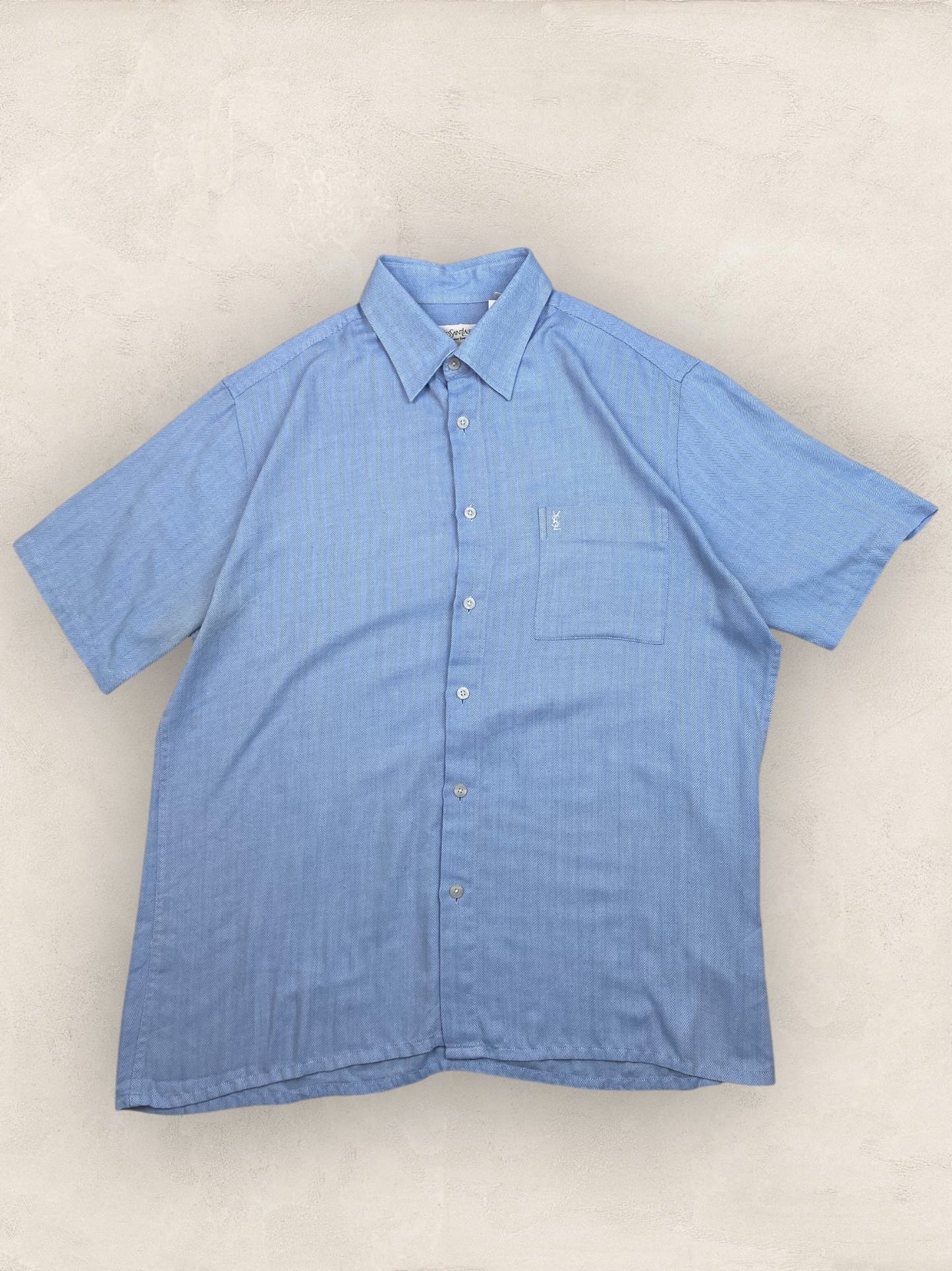 Chemise Homme Yves Saint - Laurent Vintage Bleu L Ref:2952 - Bleu - L - amifrip
