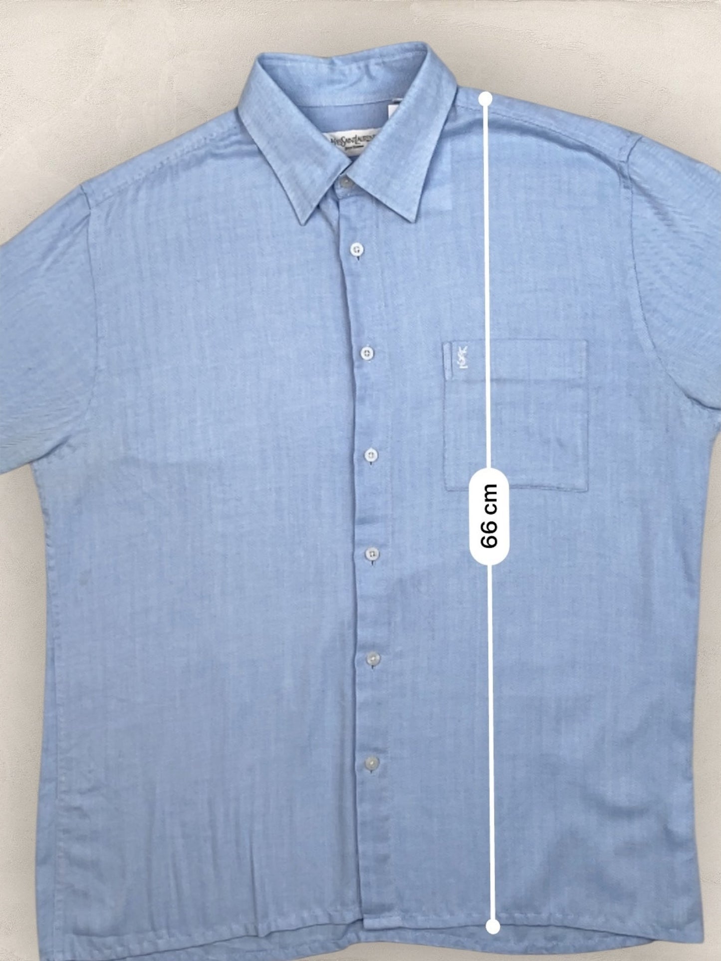 Chemise Homme Yves Saint - Laurent Vintage Bleu L Ref:2952 - Bleu - L - amifrip