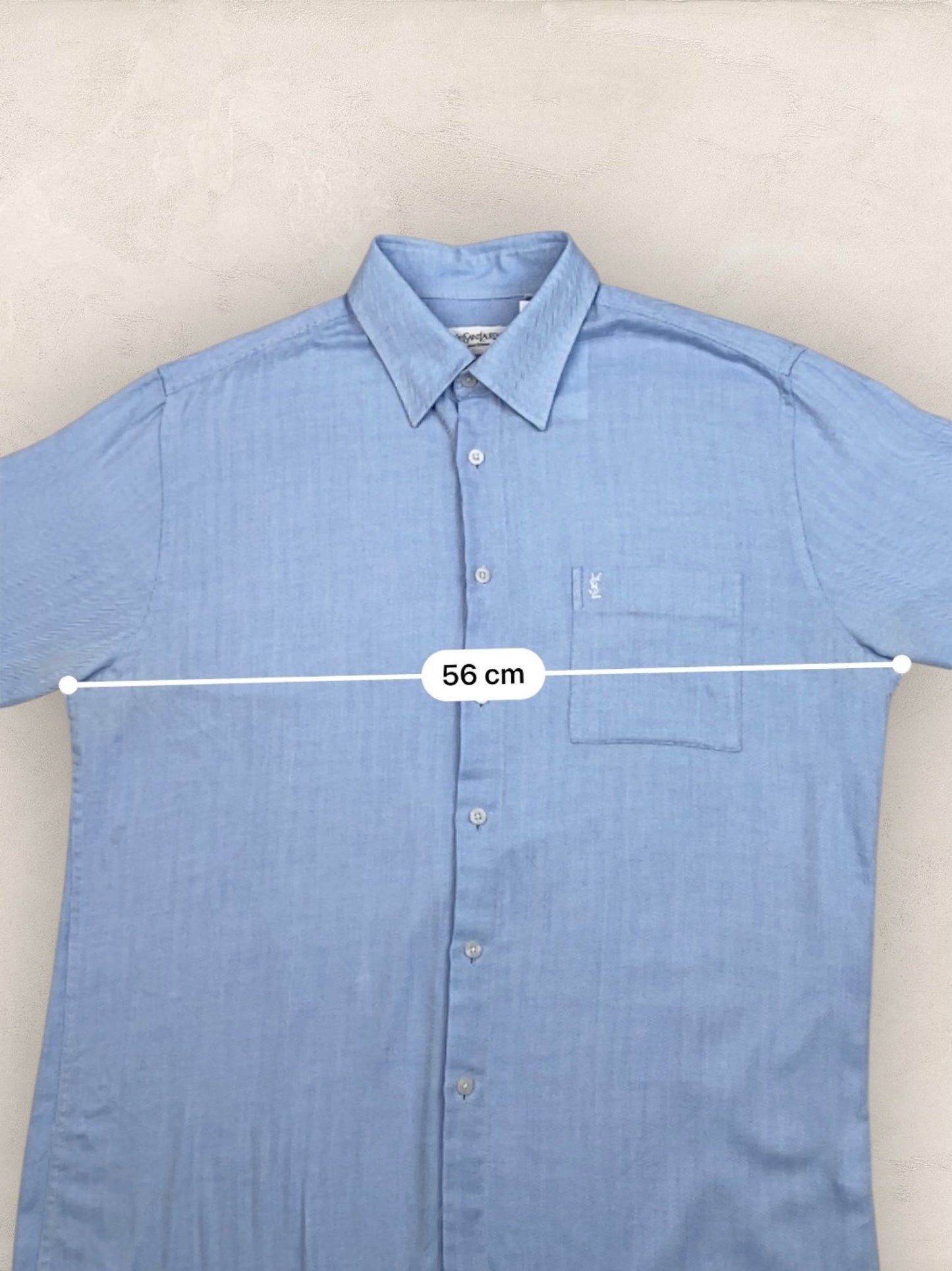 Chemise Homme Yves Saint - Laurent Vintage Bleu L Ref:2952 - Bleu - L - amifrip