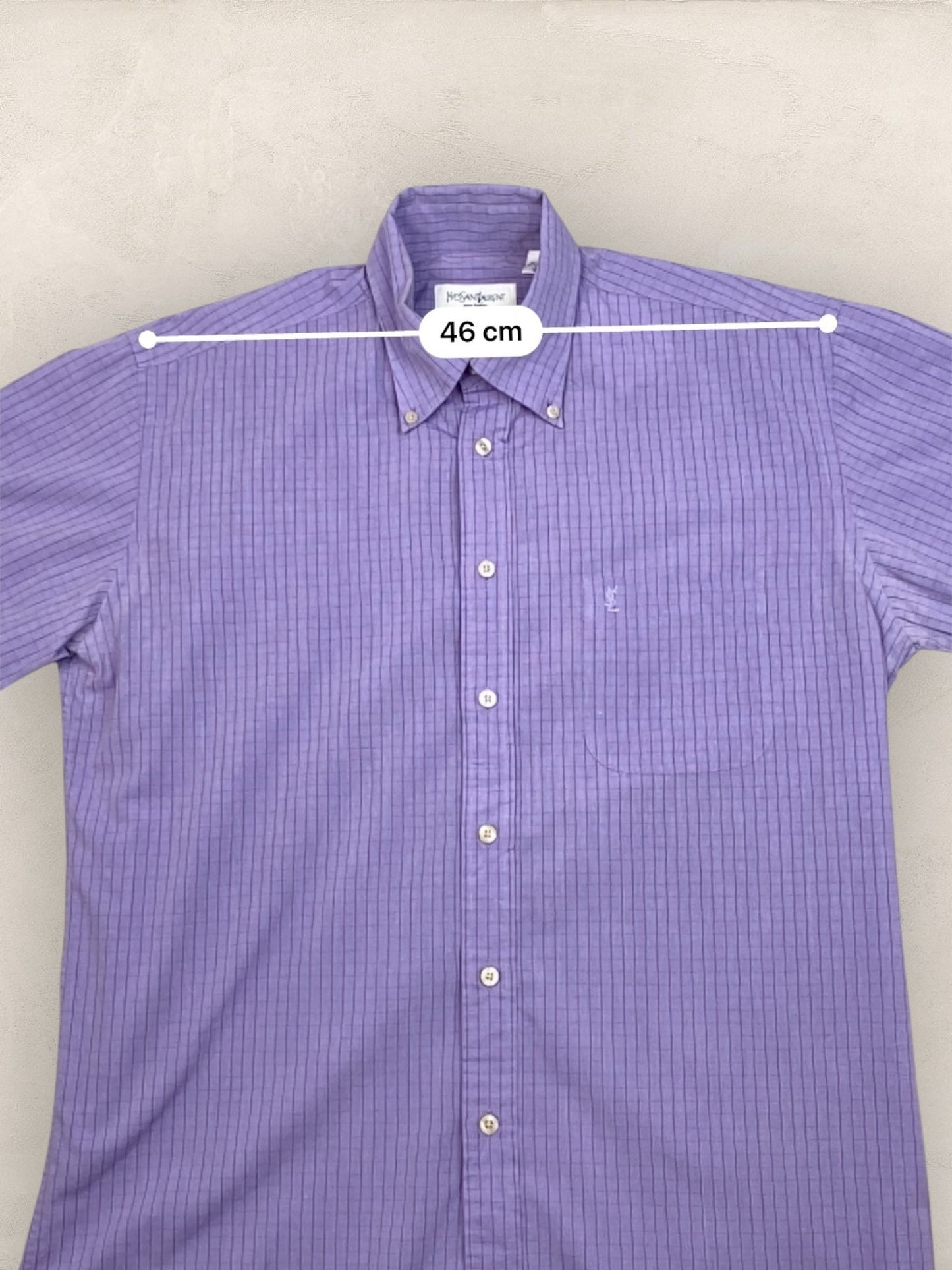 Chemise Homme Yves Saint - Laurent Vintage Violet M Ref:2941 - Violet - M - amifrip