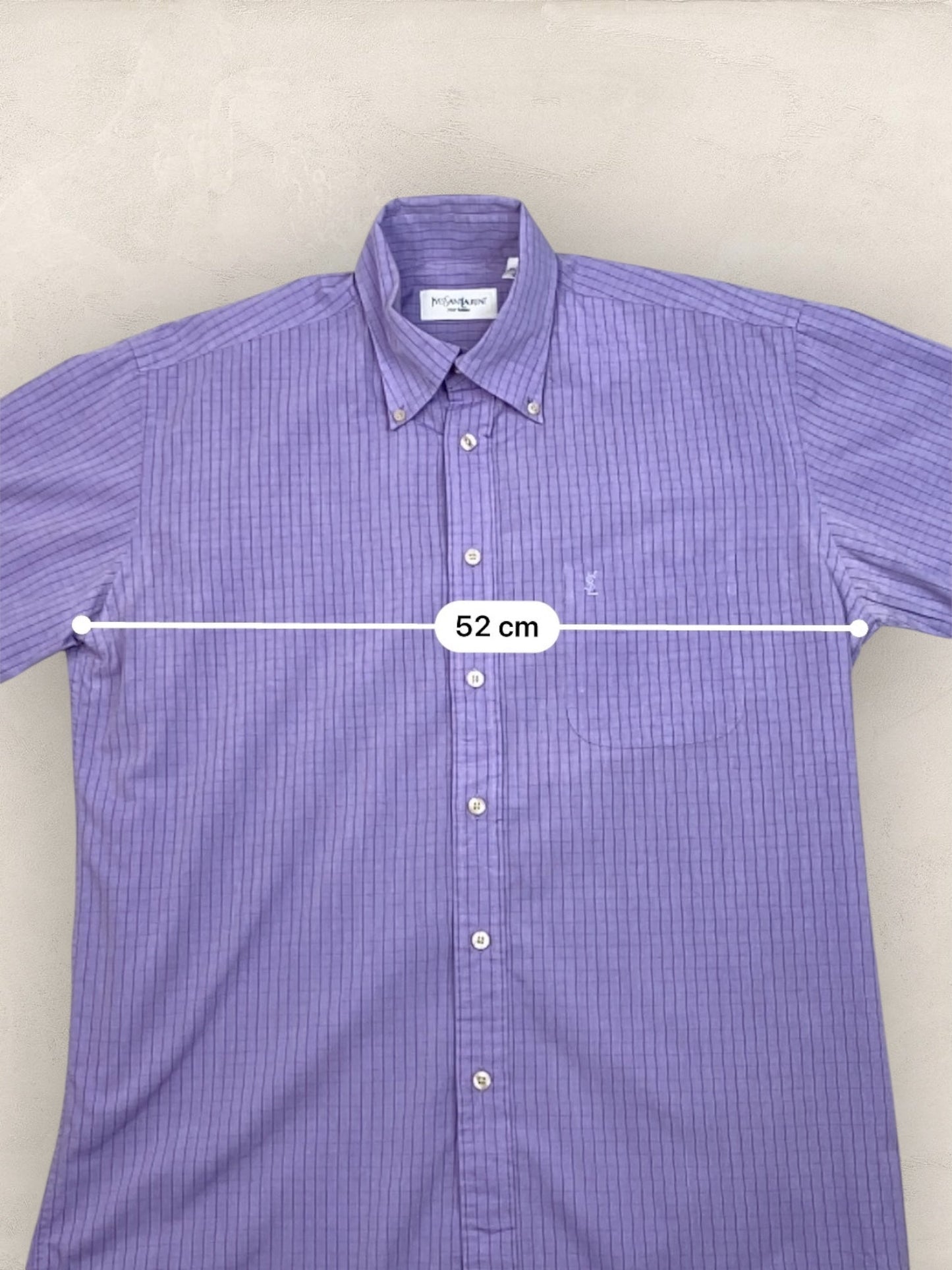 Chemise Homme Yves Saint - Laurent Vintage Violet M Ref:2941 - Violet - M - amifrip