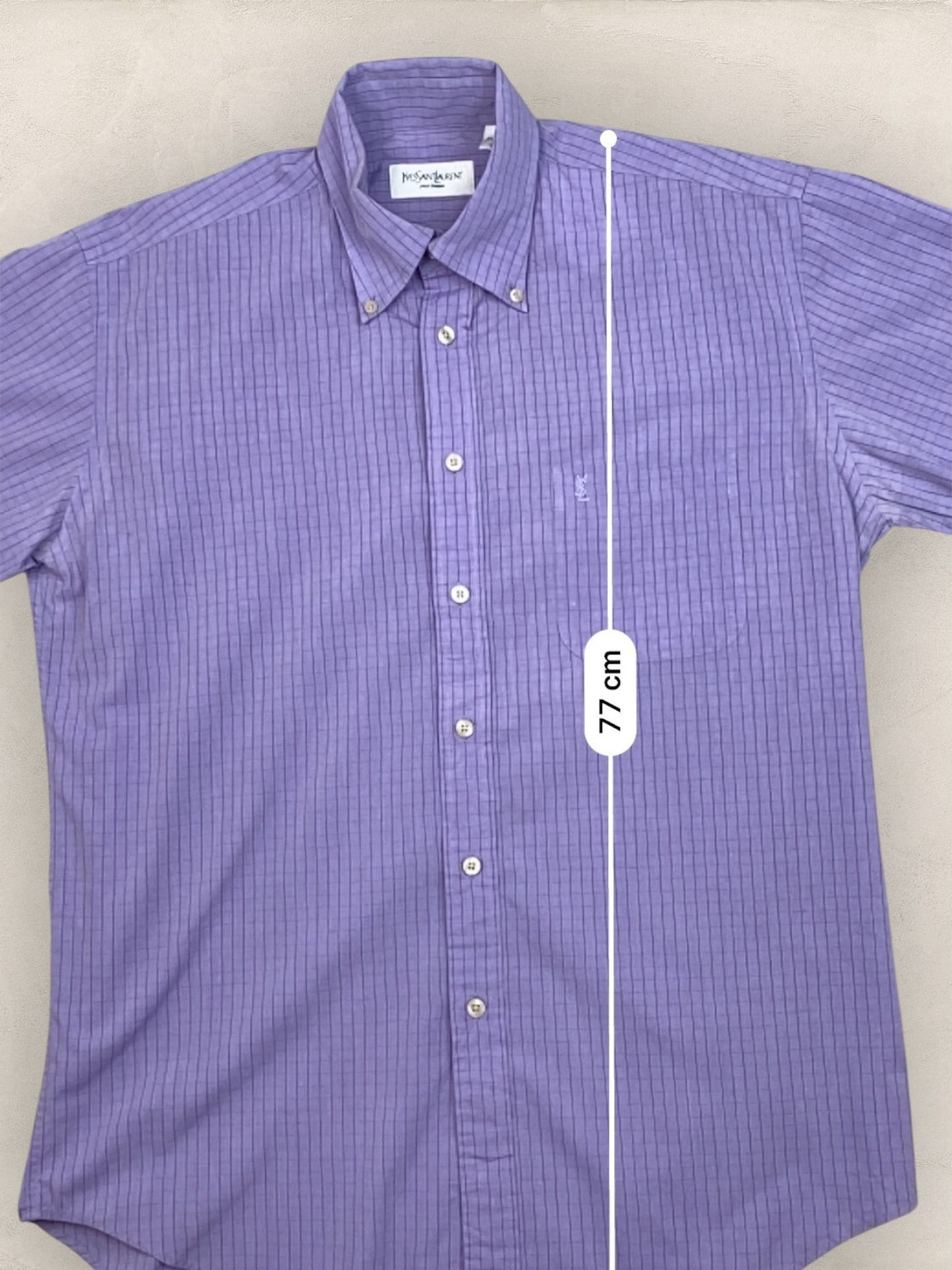 Chemise Homme Yves Saint - Laurent Vintage Violet M Ref:2941 - Violet - M - amifrip