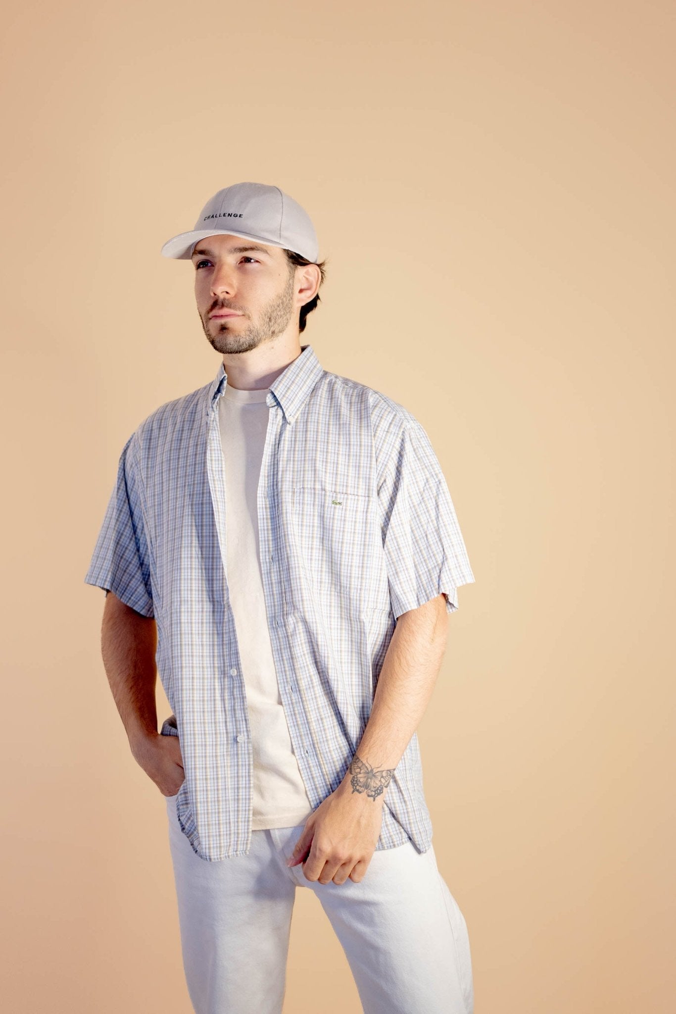 Chemise Lacoste Manches Courtes Homme 872 - BLEU - L - amifrip - Friperie en ligne et vêtements vintage