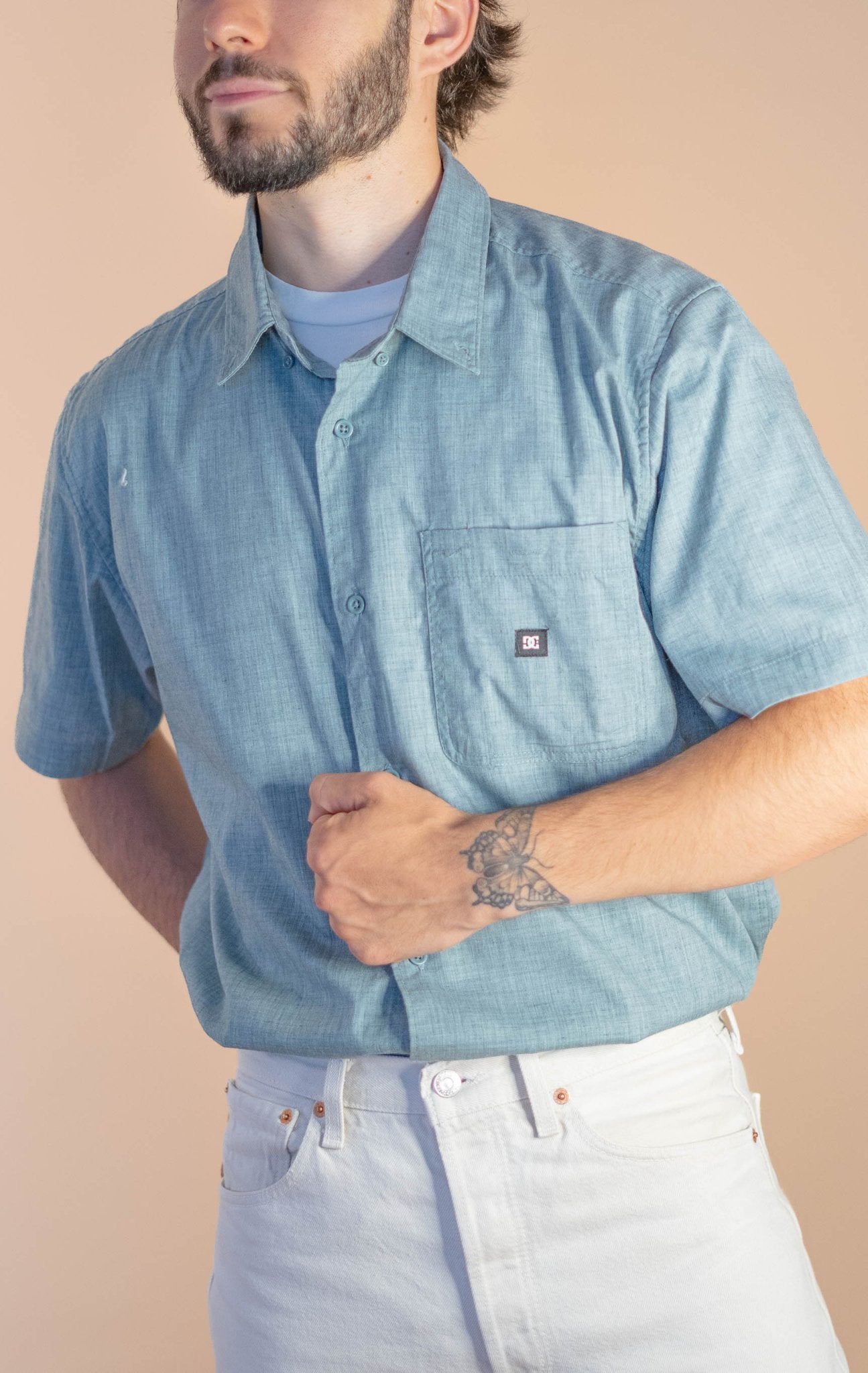 Chemise Manches Courtes DC Shoes Homme 801 - VERT - L - amifrip - Friperie en ligne et vêtements vintage