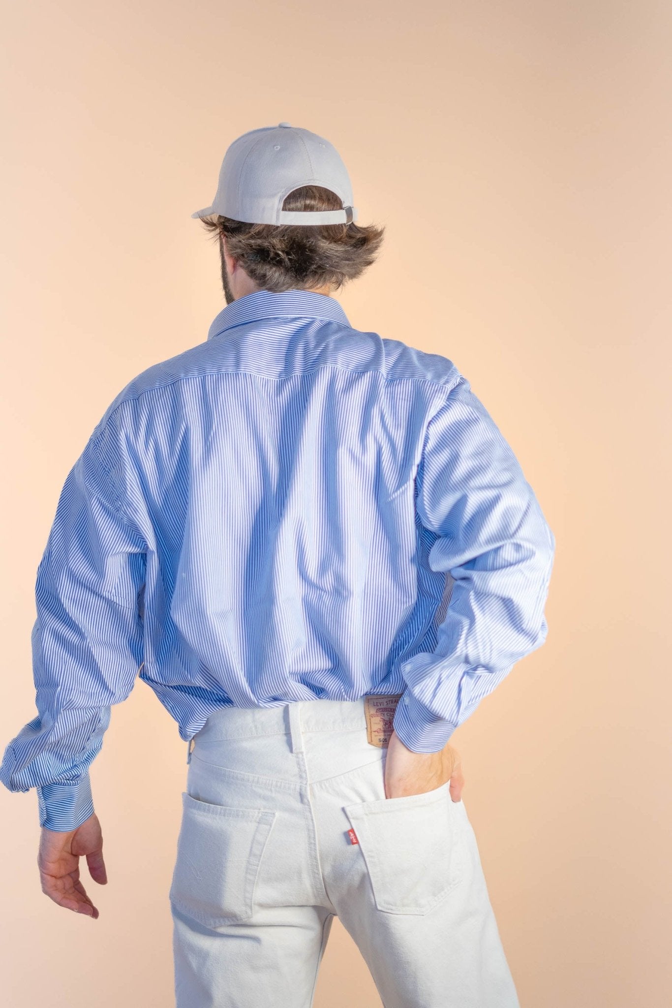 Chemise Manches Longues Bleu Homme 564 - BLEU - XL - amifrip - Friperie en ligne et vêtements vintage