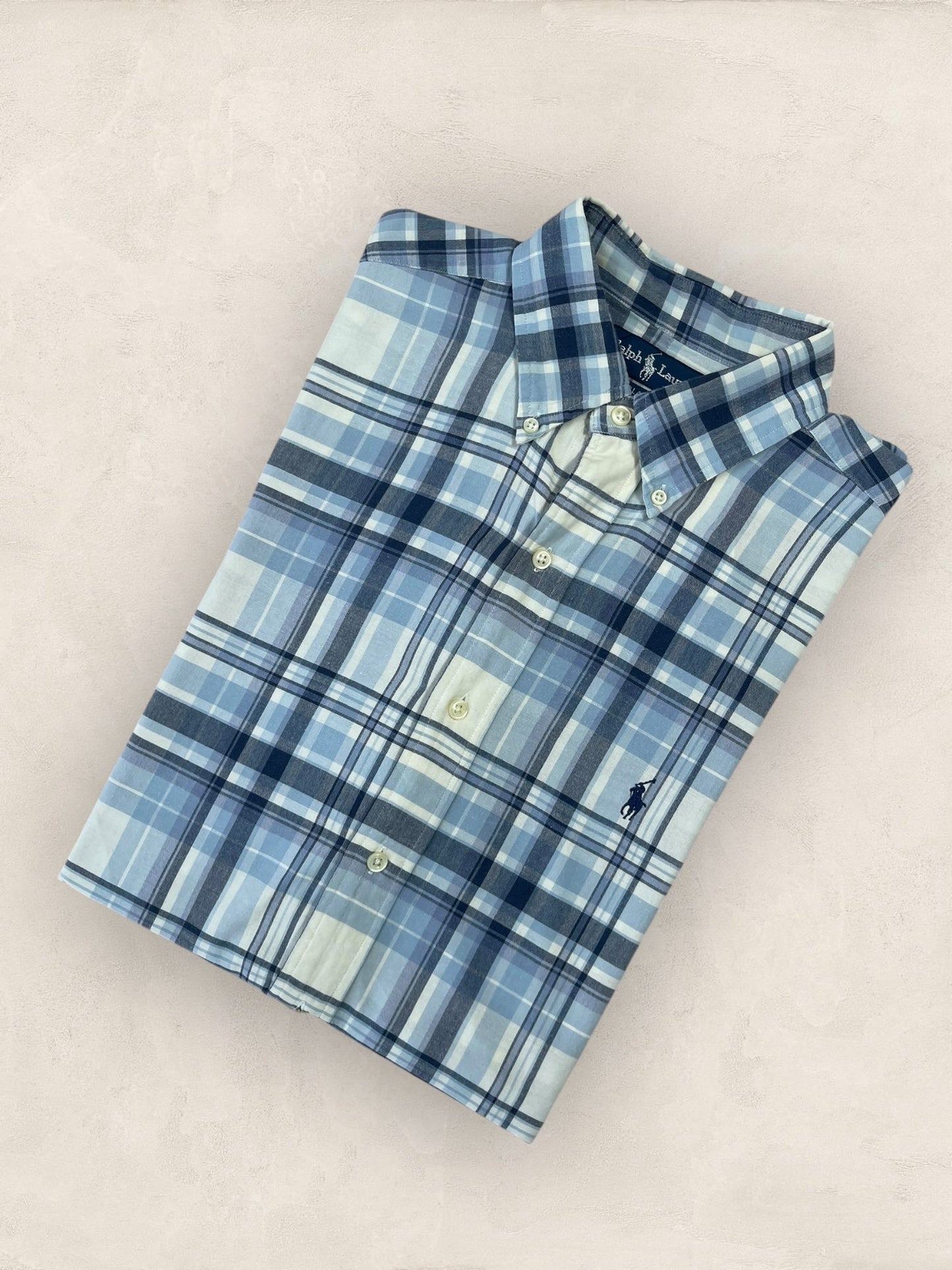 Chemise Ralph Lauren Bleu M Homme Ref : 1913 - Bleu - M - amifrip - Friperie en ligne et vêtements vintage
