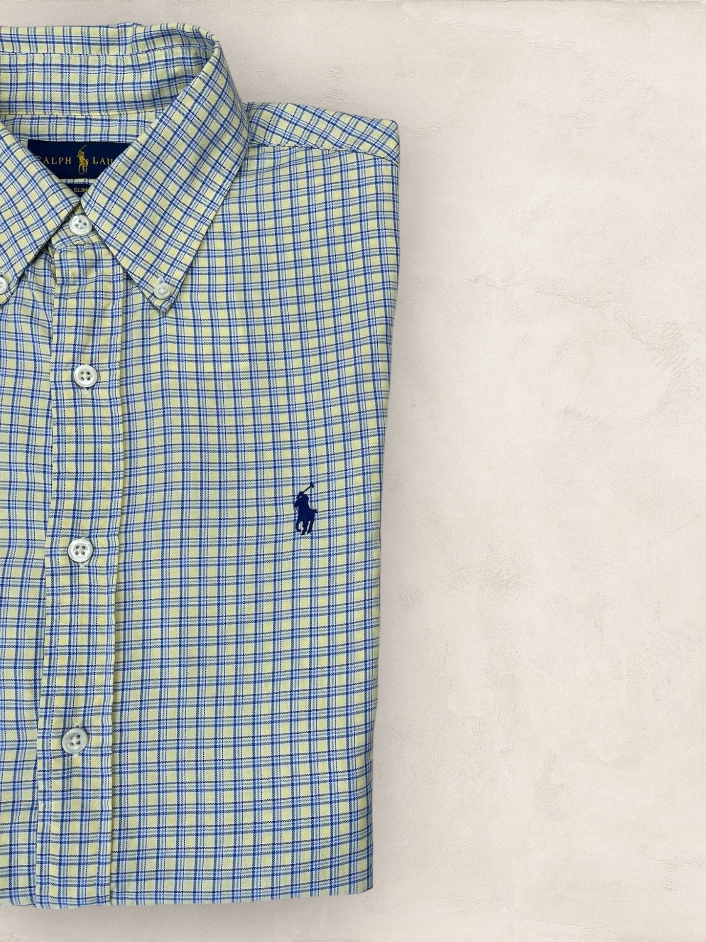 Chemise Ralph Lauren Bleu M Homme Ref : 1922 - Bleu - M - amifrip - Friperie en ligne et vêtements vintage