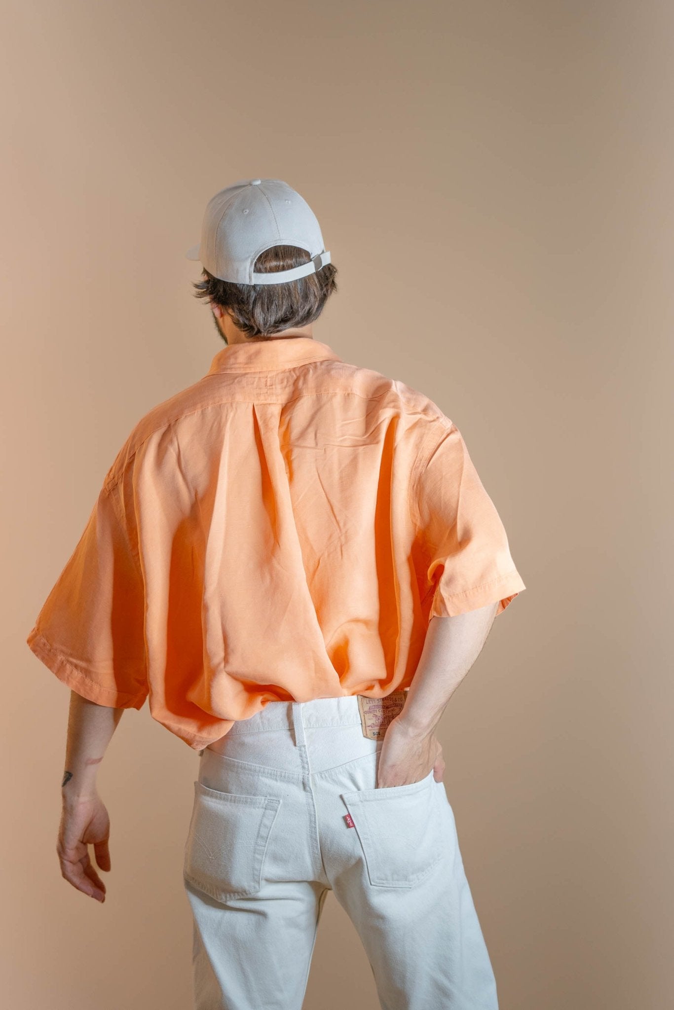 Chemise Ralph Lauren Manche Courte Homme 862 - ORANGE - 2XL - amifrip - Friperie en ligne et vêtements vintage
