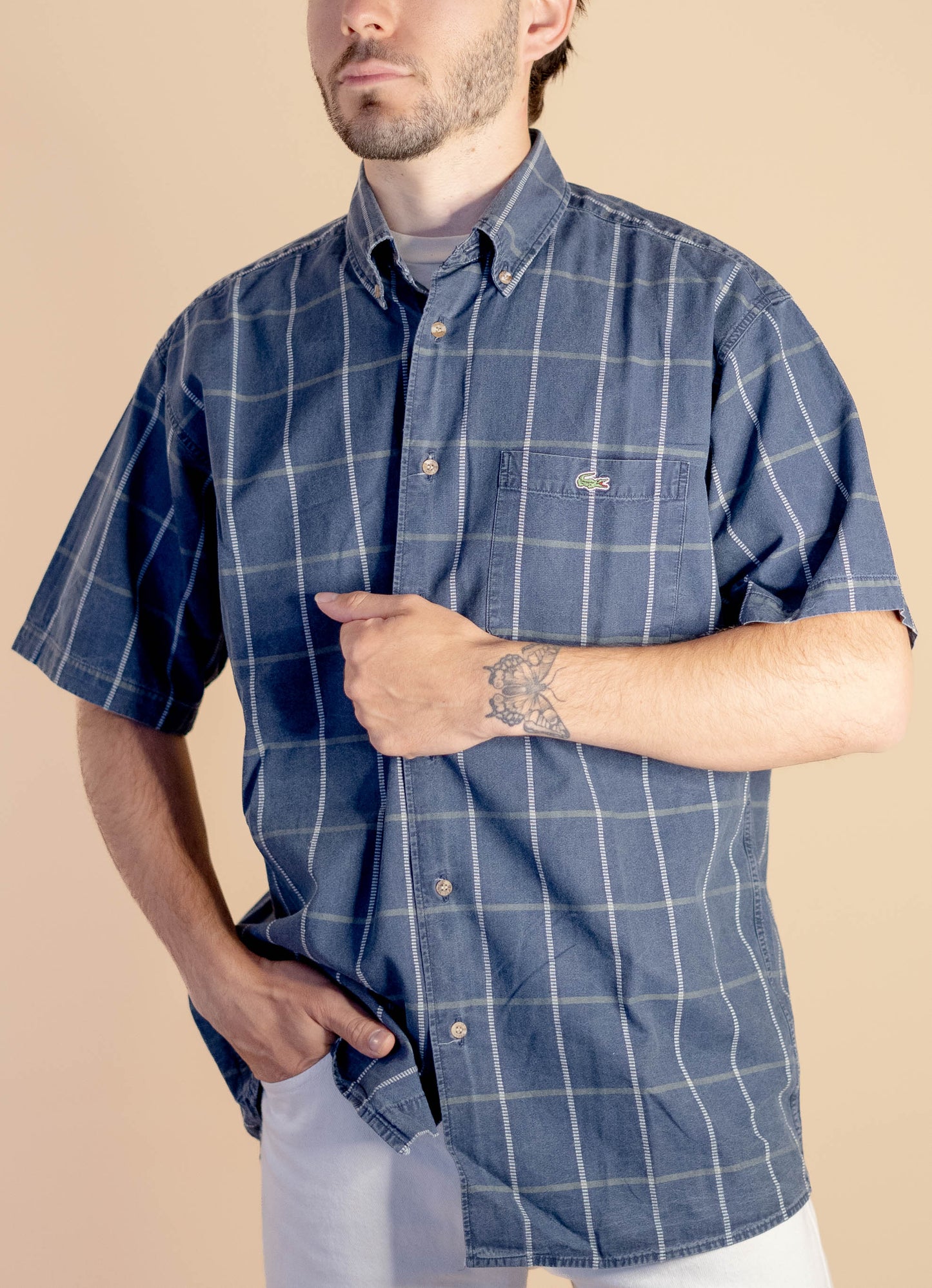 Chemise Lacoste à Carreaux Manches Courtes Homme #870