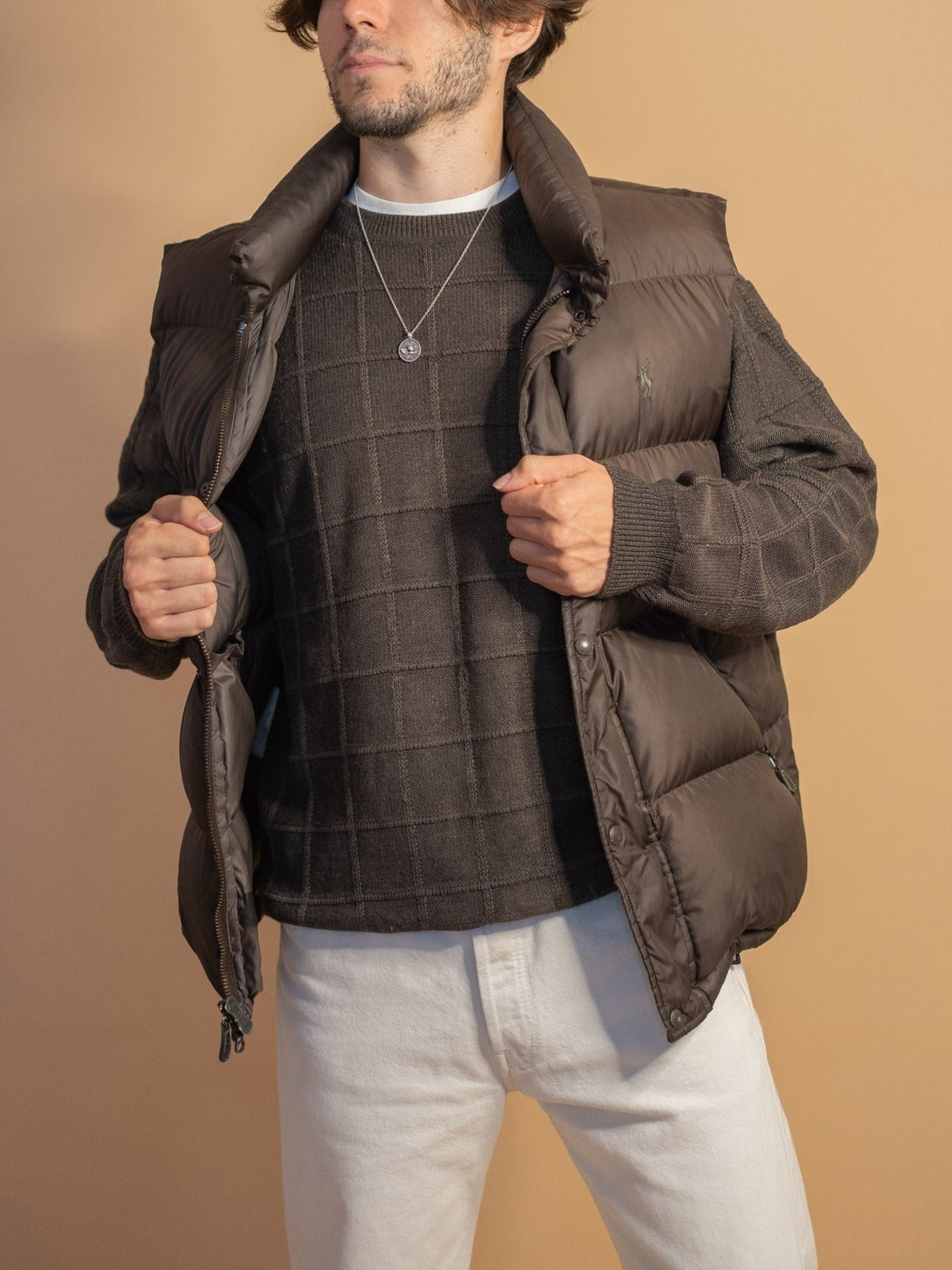 Doudoune Marron Ralph Lauren Homme 484 - MARRON - L - amifrip - Friperie en ligne et vêtements vintage