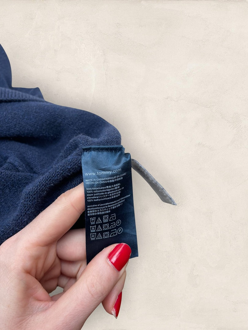 Pull 1/4 zip Tommy Hilfiger - Homme Xl - Bleu - Coton - Très bon état - Ts0220