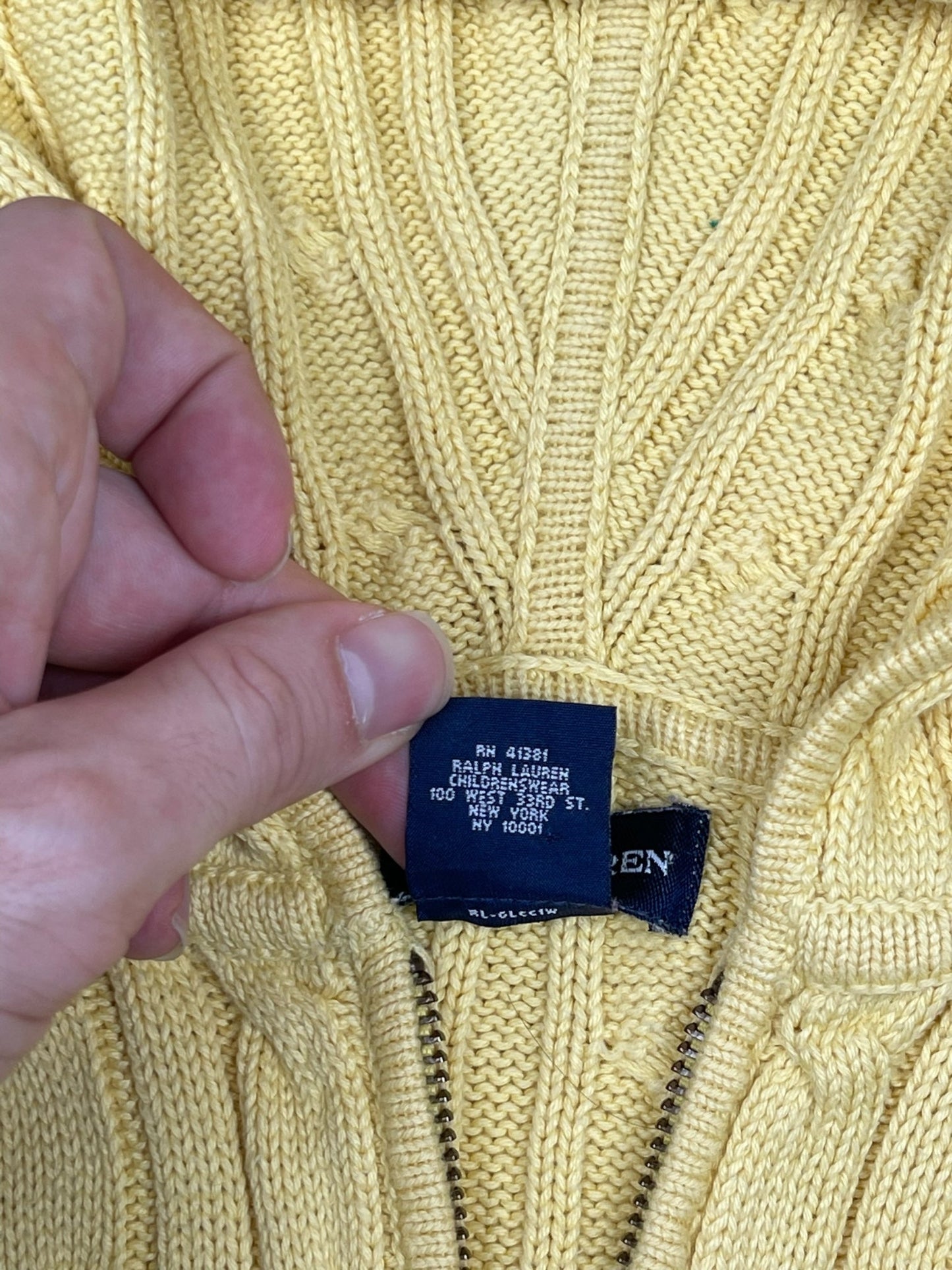 Gilet top CROP, Torsadé Ralph Lauren Femme #1967 - XS - Jaune - amifrip - Friperie en ligne et vêtements vintage