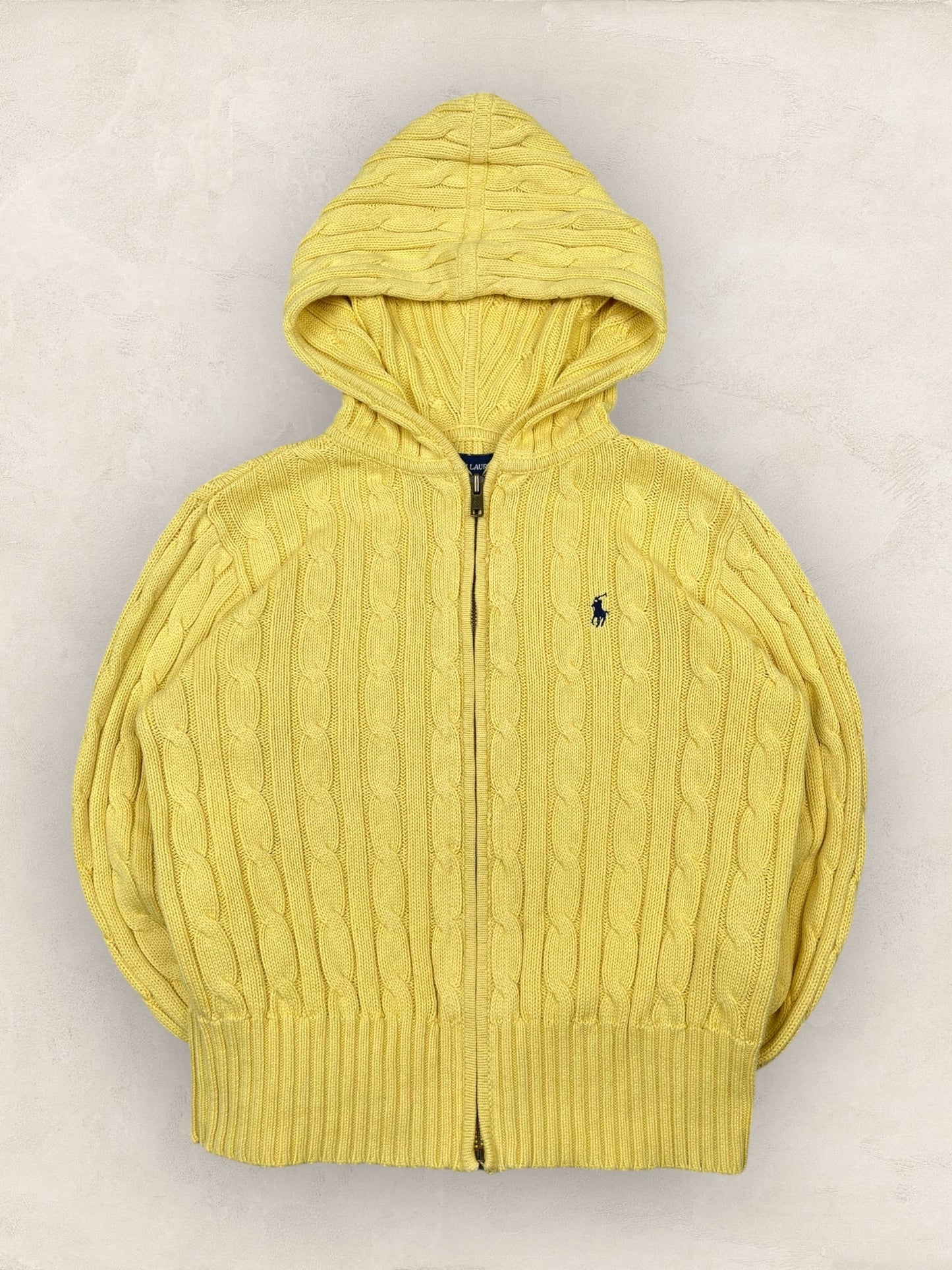 Gilet top CROP, Torsadé Ralph Lauren Femme #1967 - XS - Jaune - amifrip - Friperie en ligne et vêtements vintage