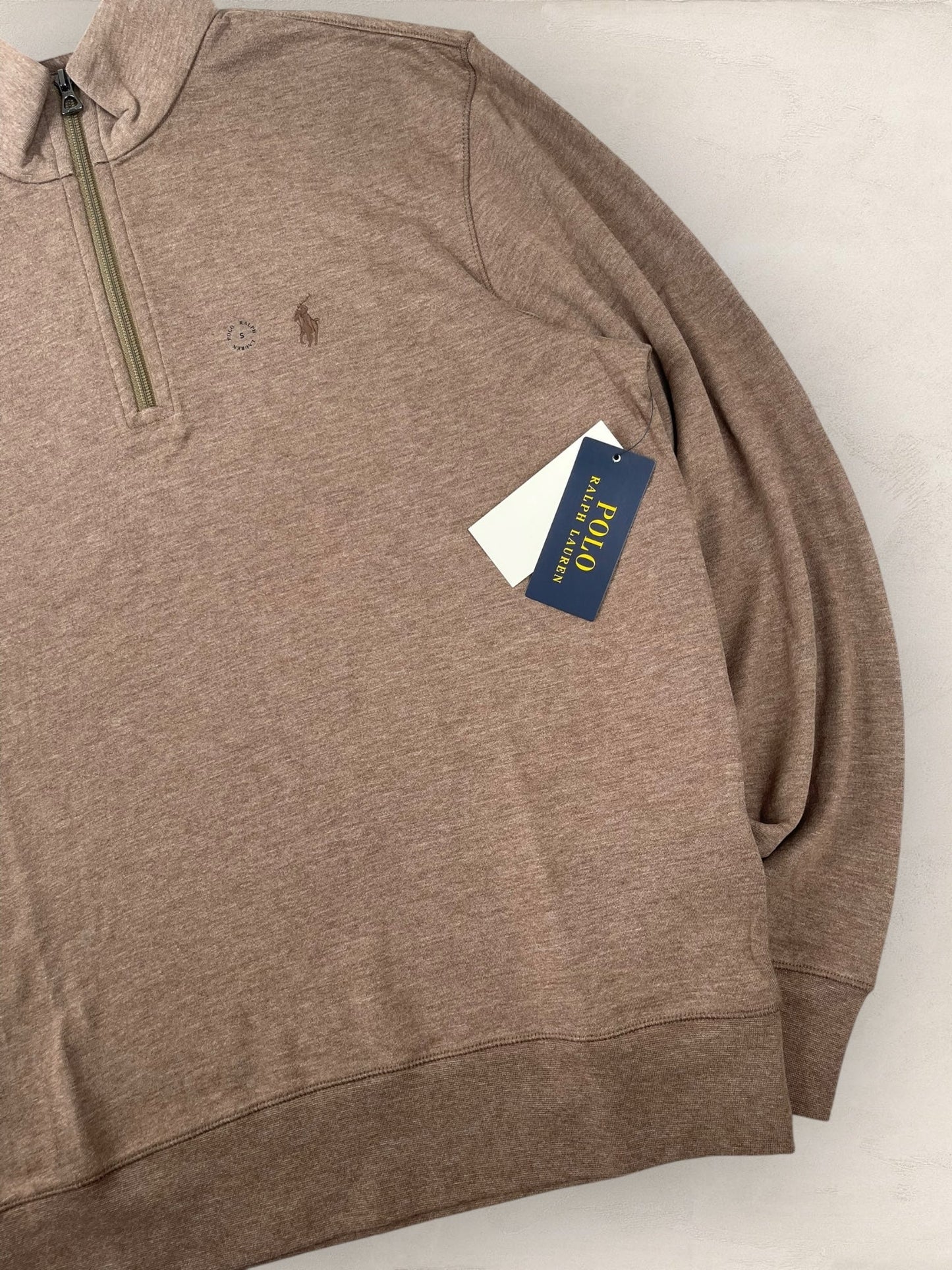 Half - zip Neuf Ralph Lauren Ref: 473 - MARRON - S - amifrip - Friperie en ligne et vêtements vintage