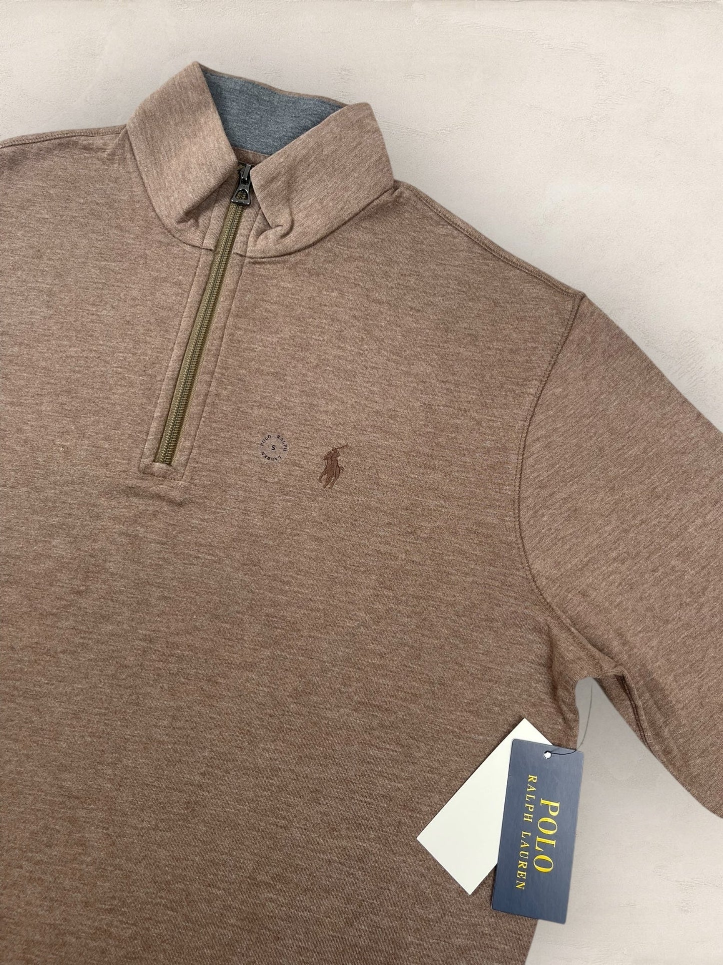 Half - zip Neuf Ralph Lauren Ref: 473 - MARRON - S - amifrip - Friperie en ligne et vêtements vintage
