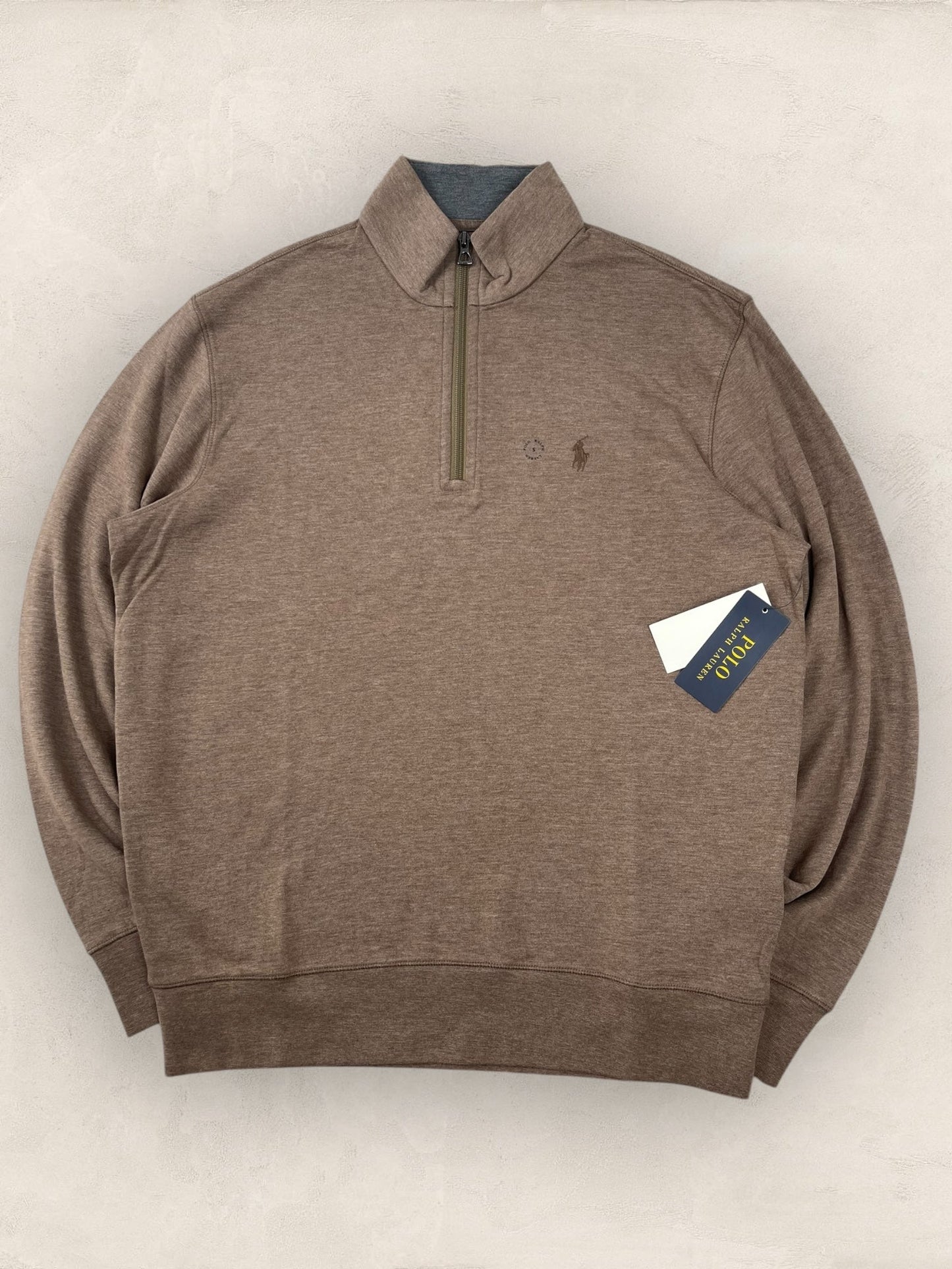 Half - zip Neuf Ralph Lauren Ref: 473 - MARRON - S - amifrip - Friperie en ligne et vêtements vintage