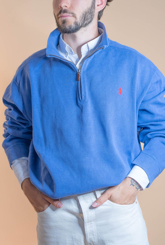 Half - Zip Ralph Lauren Homme 346 - BLEU - 2XL - amifrip - Friperie en ligne et vêtements vintage