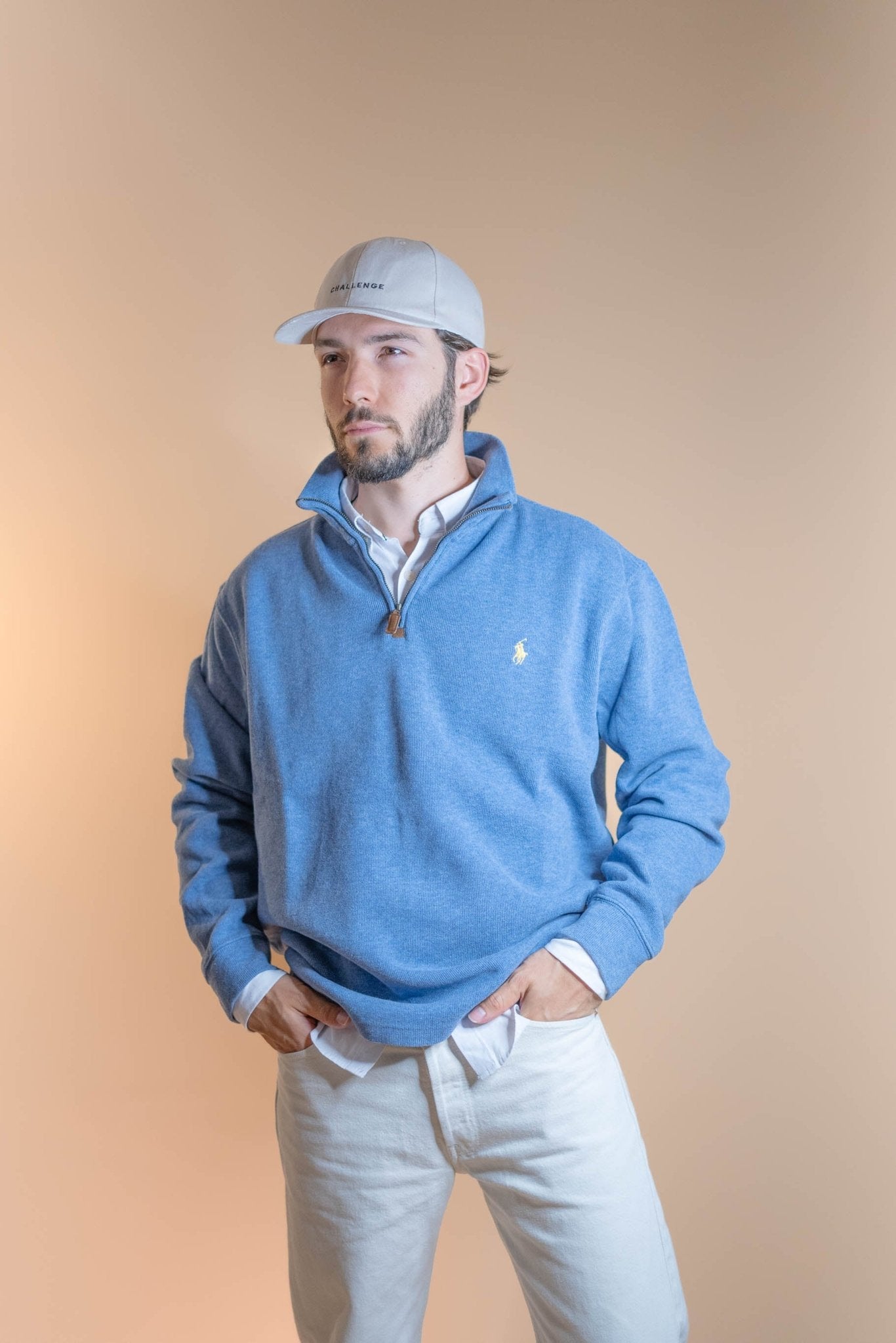 Half - Zip Ralph Lauren Homme 349 - BLEU - L - amifrip - Friperie en ligne et vêtements vintage