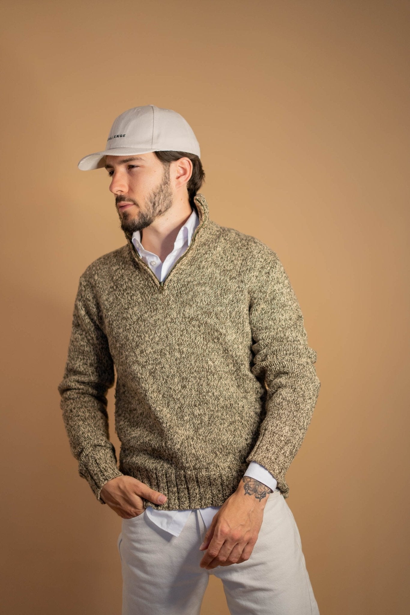 Half - zip Ralph Lauren homme 486 - KAKI - M - amifrip - Friperie en ligne et vêtements vintage