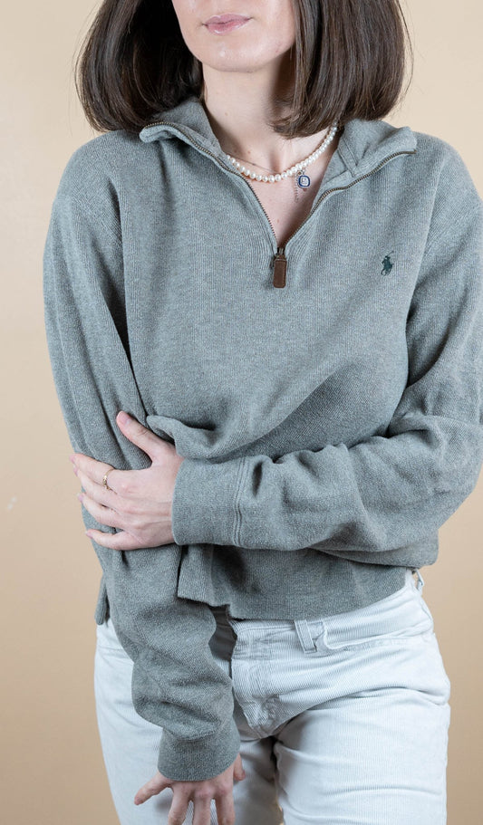 Half Zip Ralph Lauren ref: 1538 - GRIS - M - amifrip - Friperie en ligne et vêtements vintage