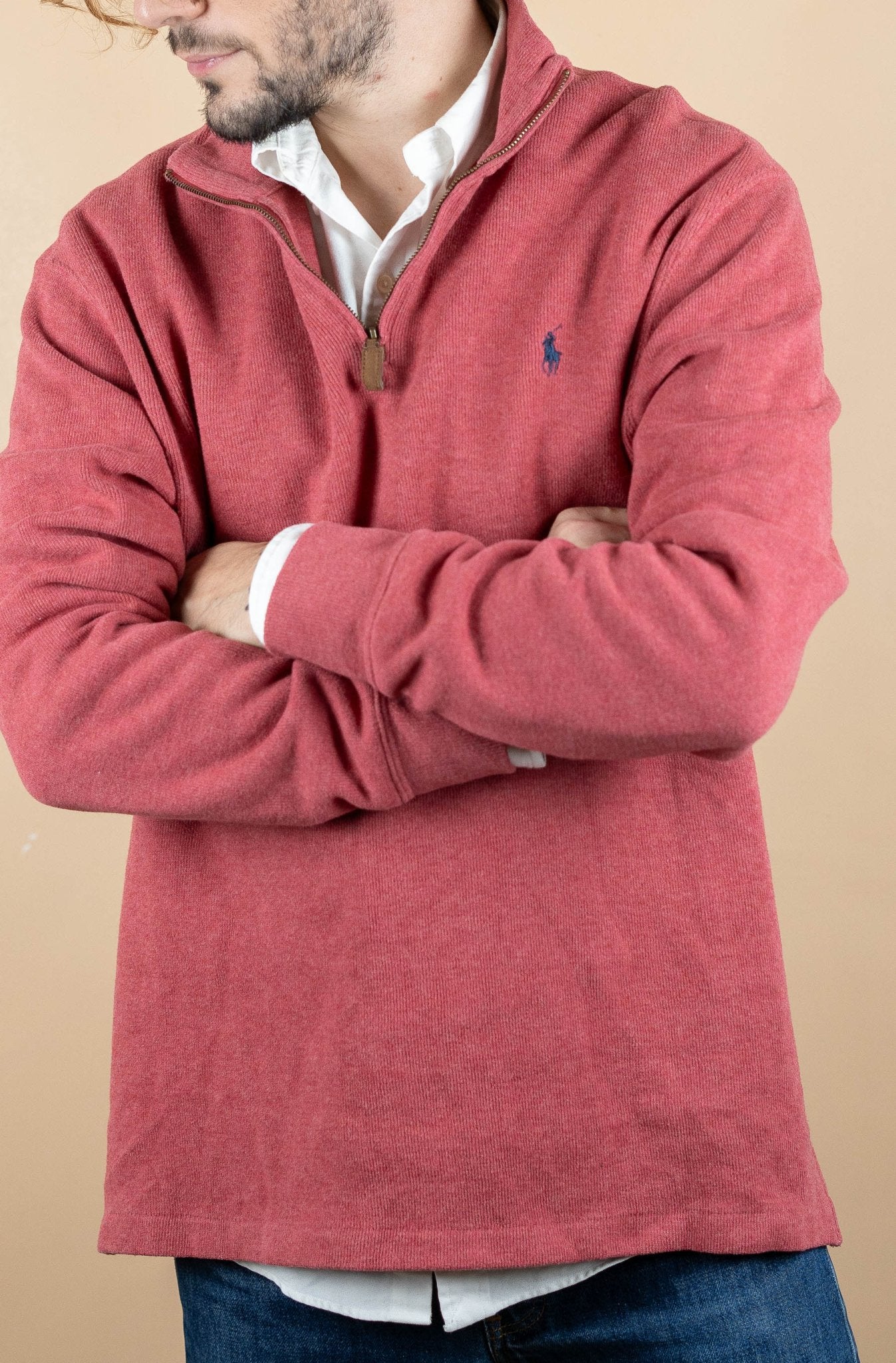 Half Zip Ralph Lauren ref: 1745 - Corail - L - amifrip - Friperie en ligne et vêtements vintage