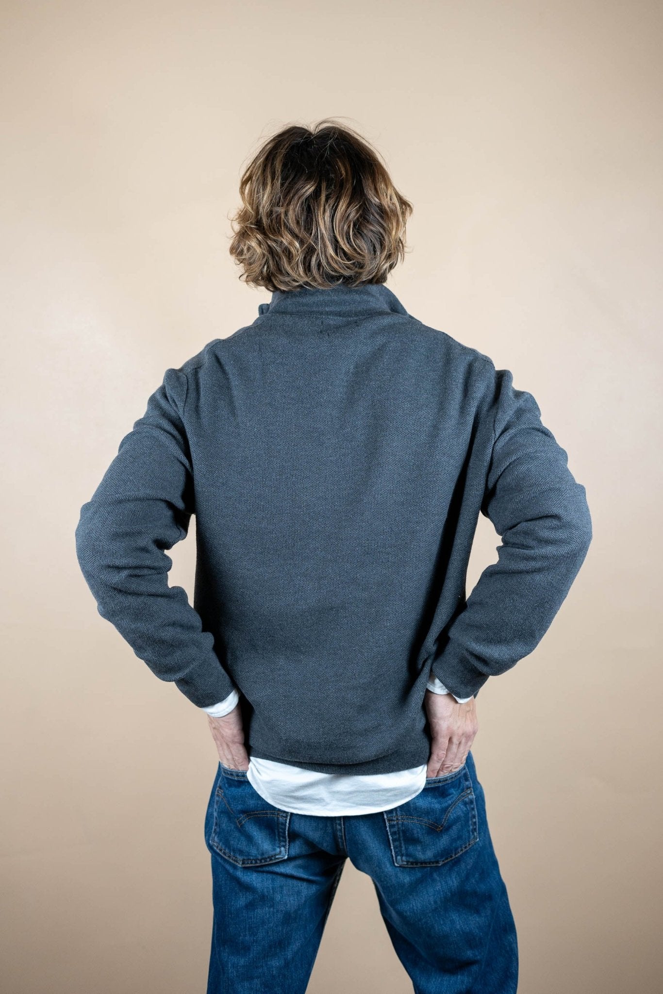 Half Zip Ralph Lauren ref: 1758 - GRIS - XL - amifrip - Friperie en ligne et vêtements vintage