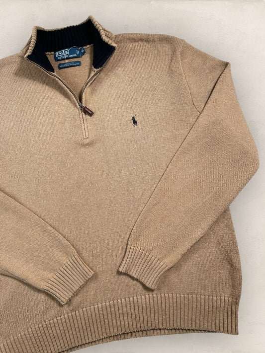 Half - zip Ralph Lauren Ref: 2612 - MARRON - XL - amifrip - Friperie en ligne et vêtements vintage