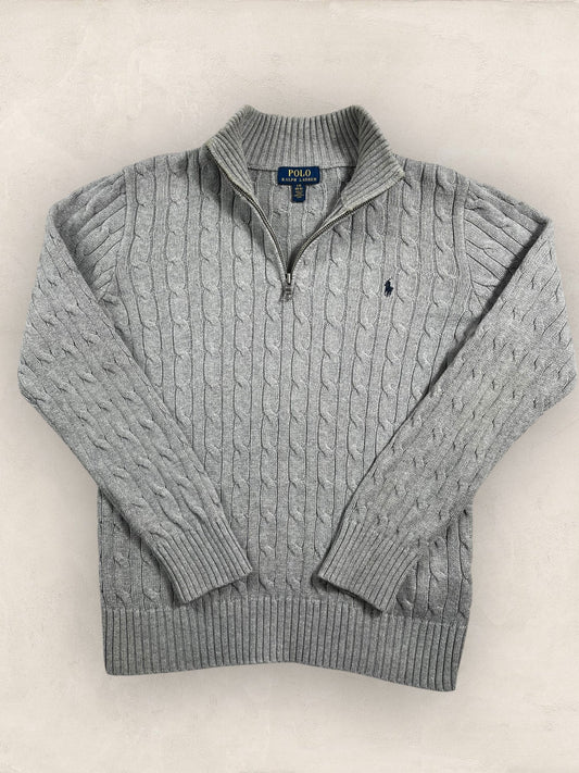 Half - zip Ralph Lauren Ref: 2614 - GRIS - S - amifrip - Friperie en ligne et vêtements vintage