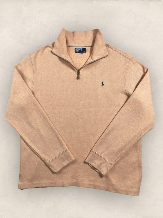 Half - zip Ralph Lauren Ref: 2616 - SAUMON - XL - amifrip - Friperie en ligne et vêtements vintage